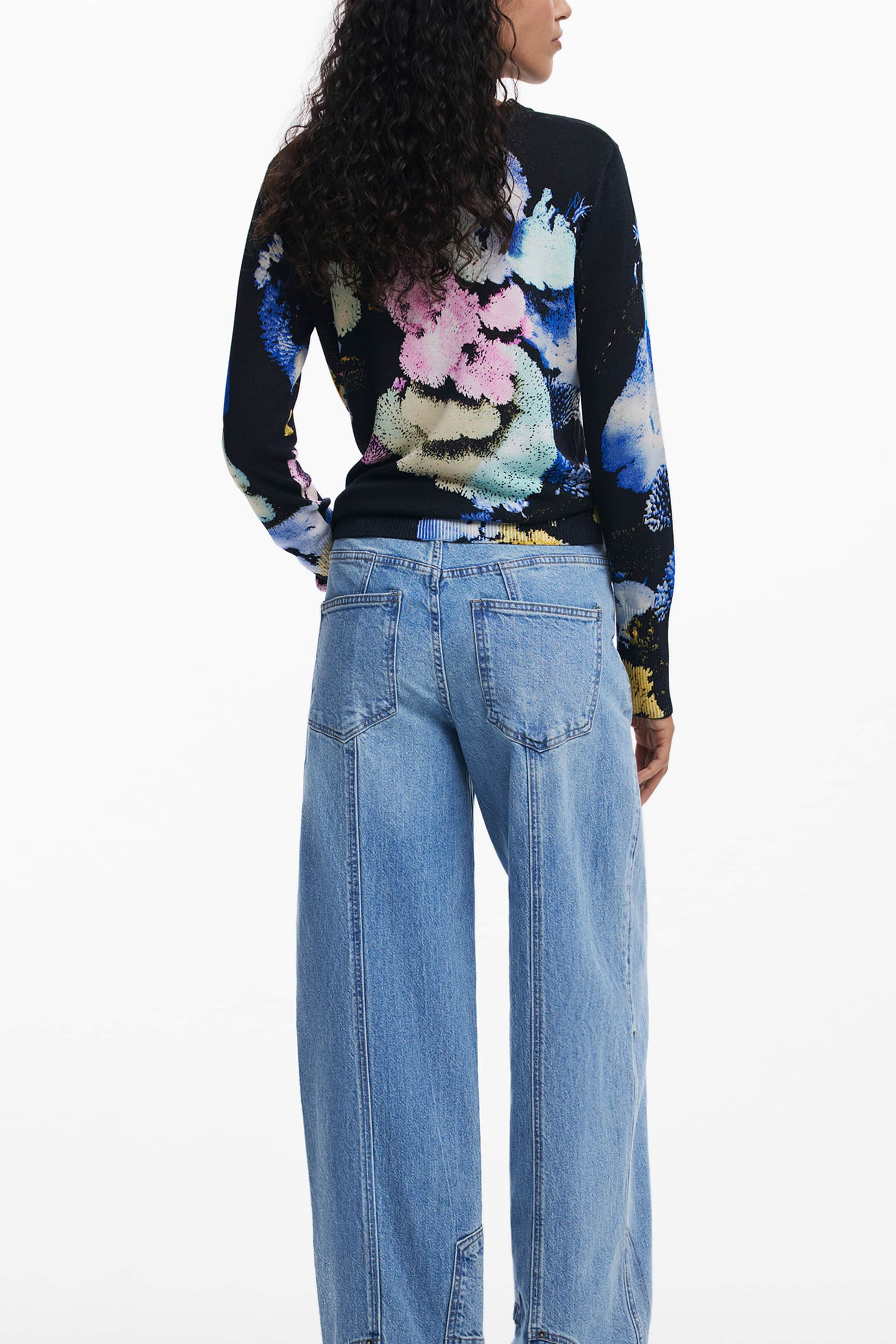 DESIGUAL DAMEN SCHWARZ PULLOVER