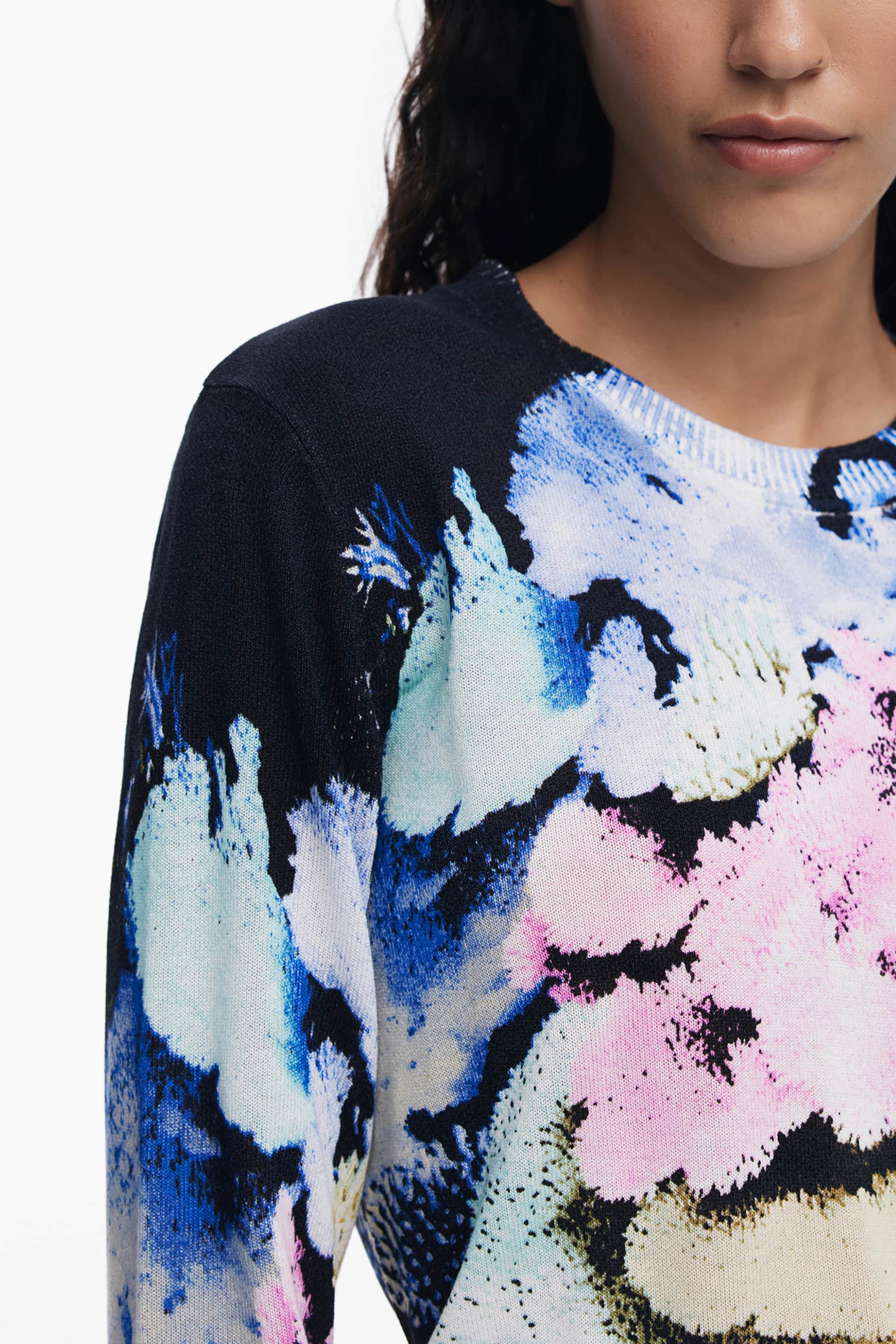 DESIGUAL DAMEN SCHWARZ PULLOVER