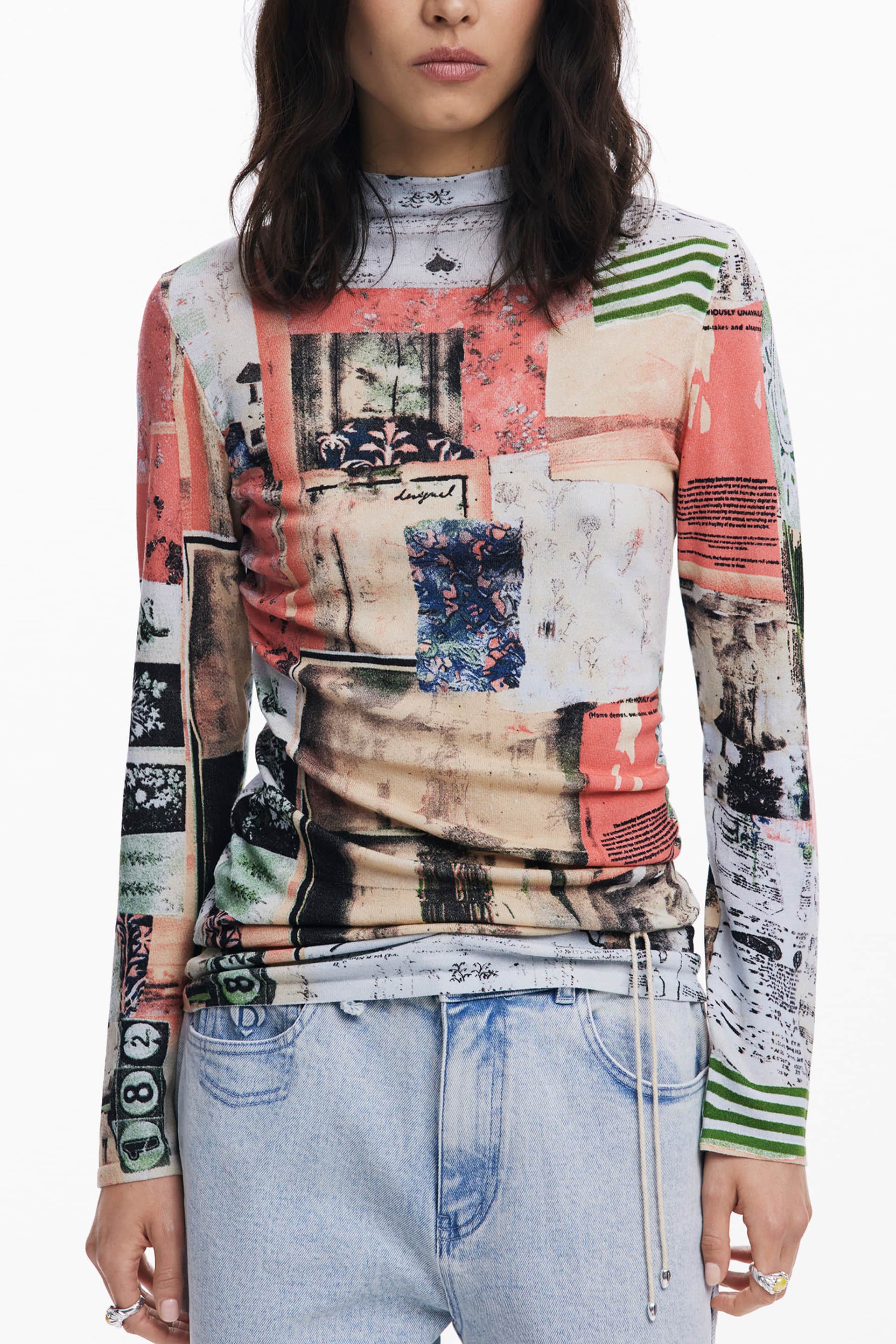 DESIGUAL DAMEN ROSA PULLOVER