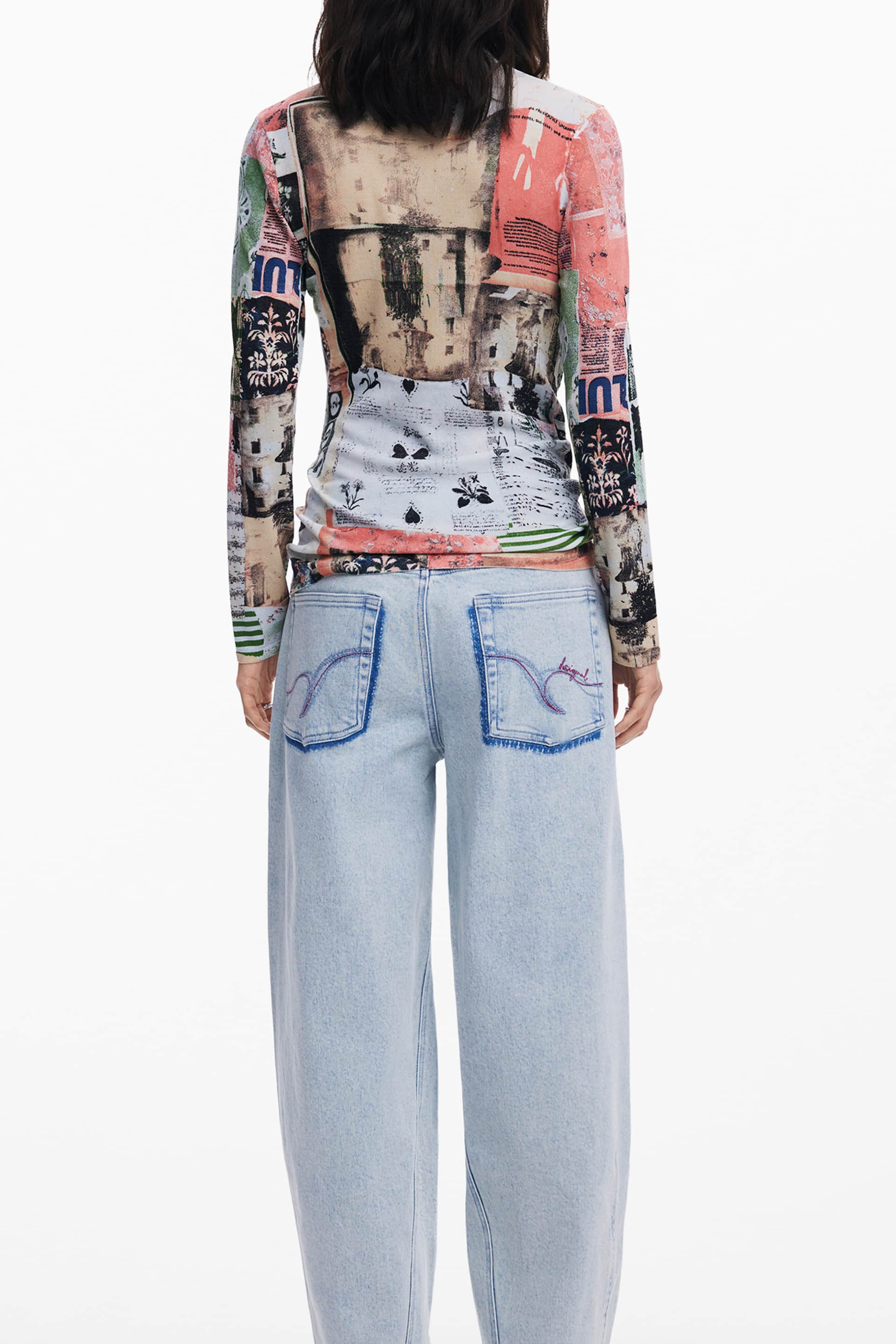 DESIGUAL DAMEN ROSA PULLOVER