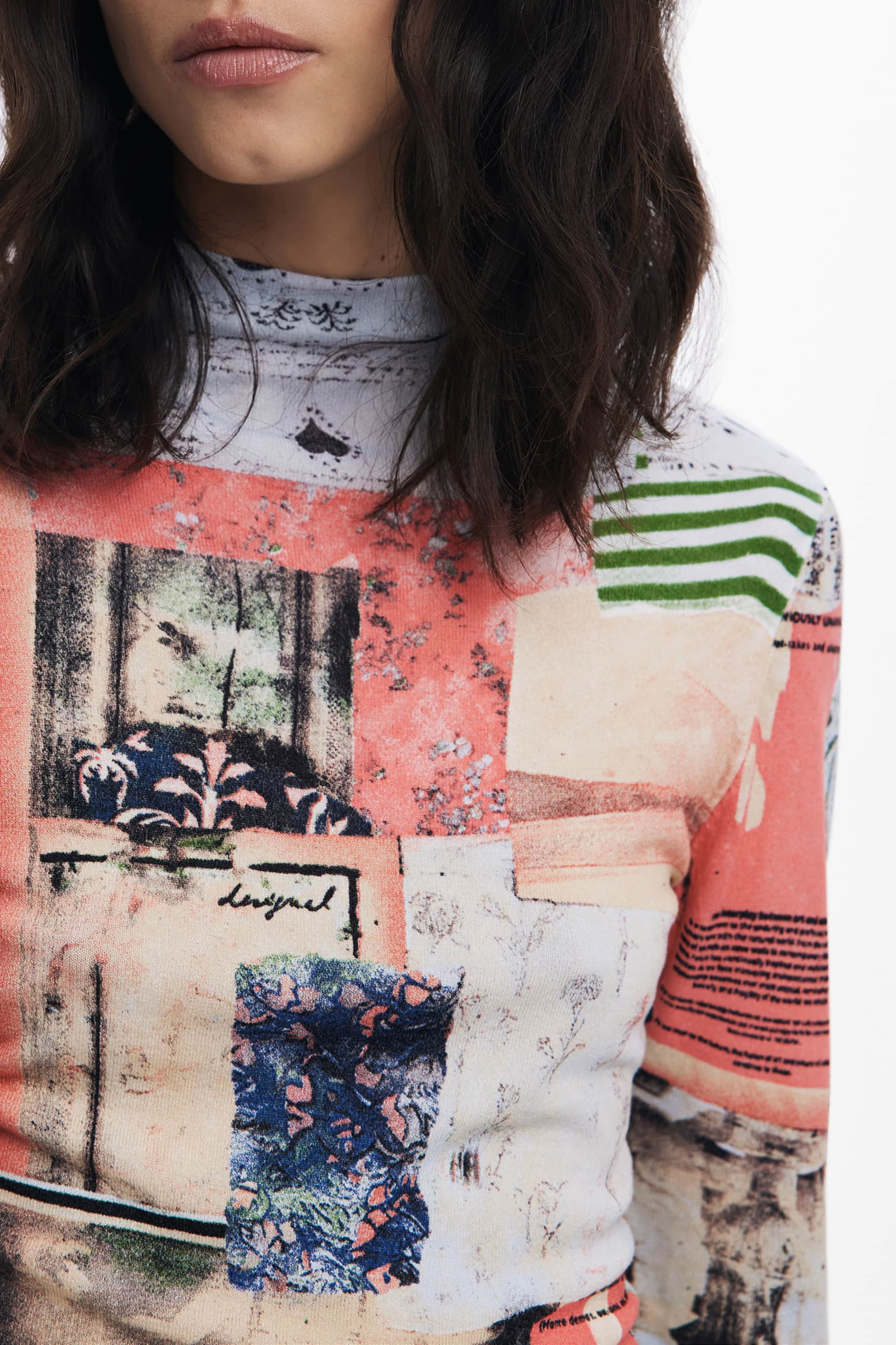 DESIGUAL DAMEN ROSA PULLOVER