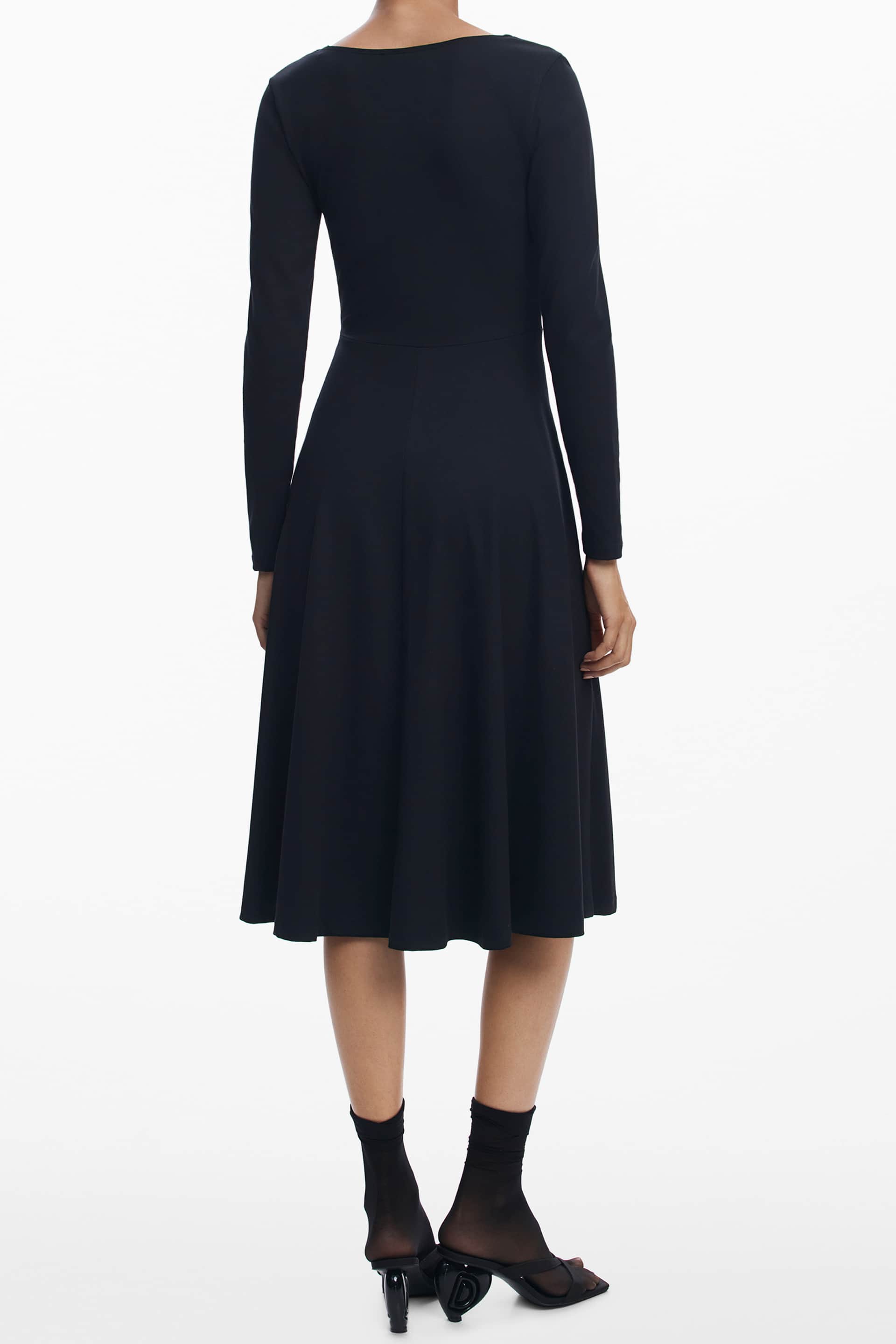 DESIGUAL DAMEN LANG SCHWARZ KLEID