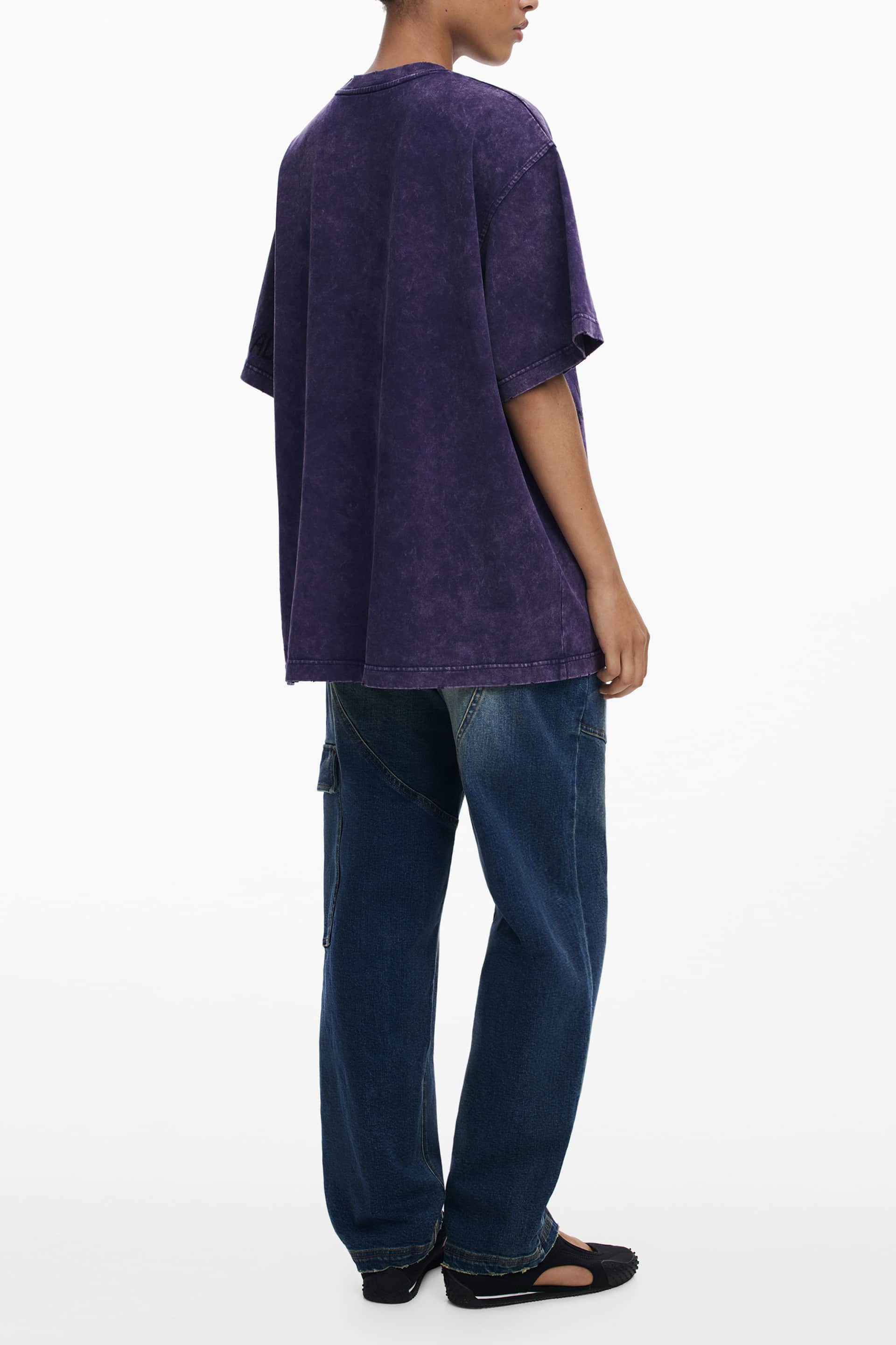 Desigual damen kurzarm t-shirt lila