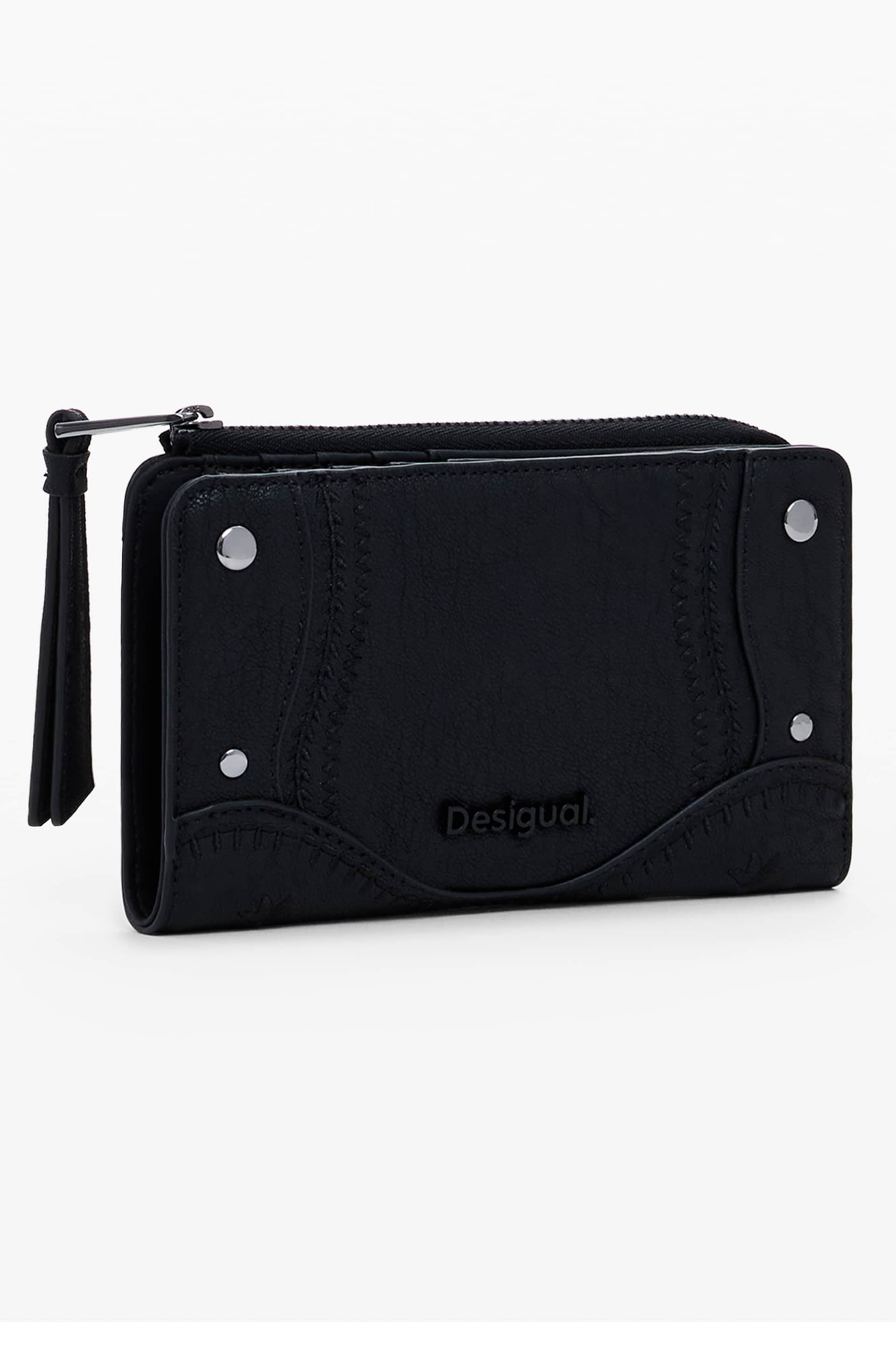 DESIGUAL DAMEN SCHWARZ GELDBÖRSE