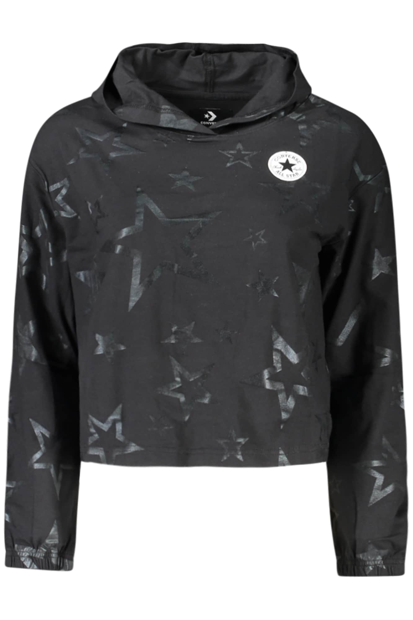 Converse Mädchen Langarm T-Shirt, Schwarz