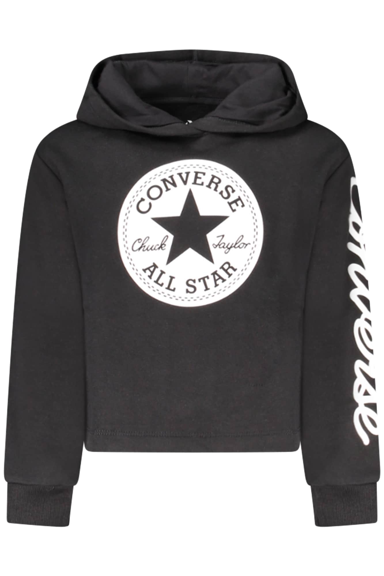 Converse Mädchen Mit Reißverschluss Hoodie, Schwarz