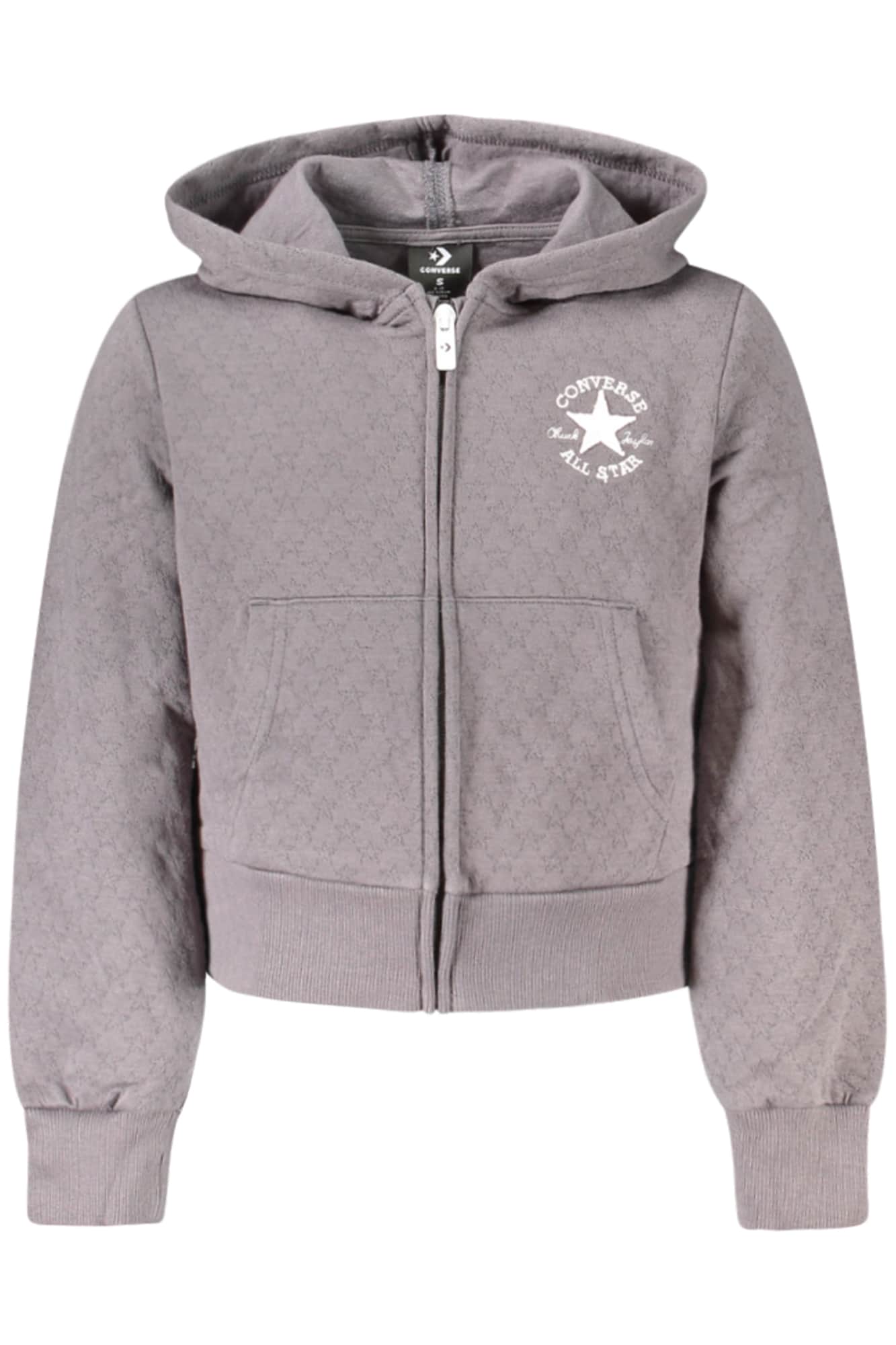 Converse Mädchen Mit Reißverschluss Hoodie, Grau