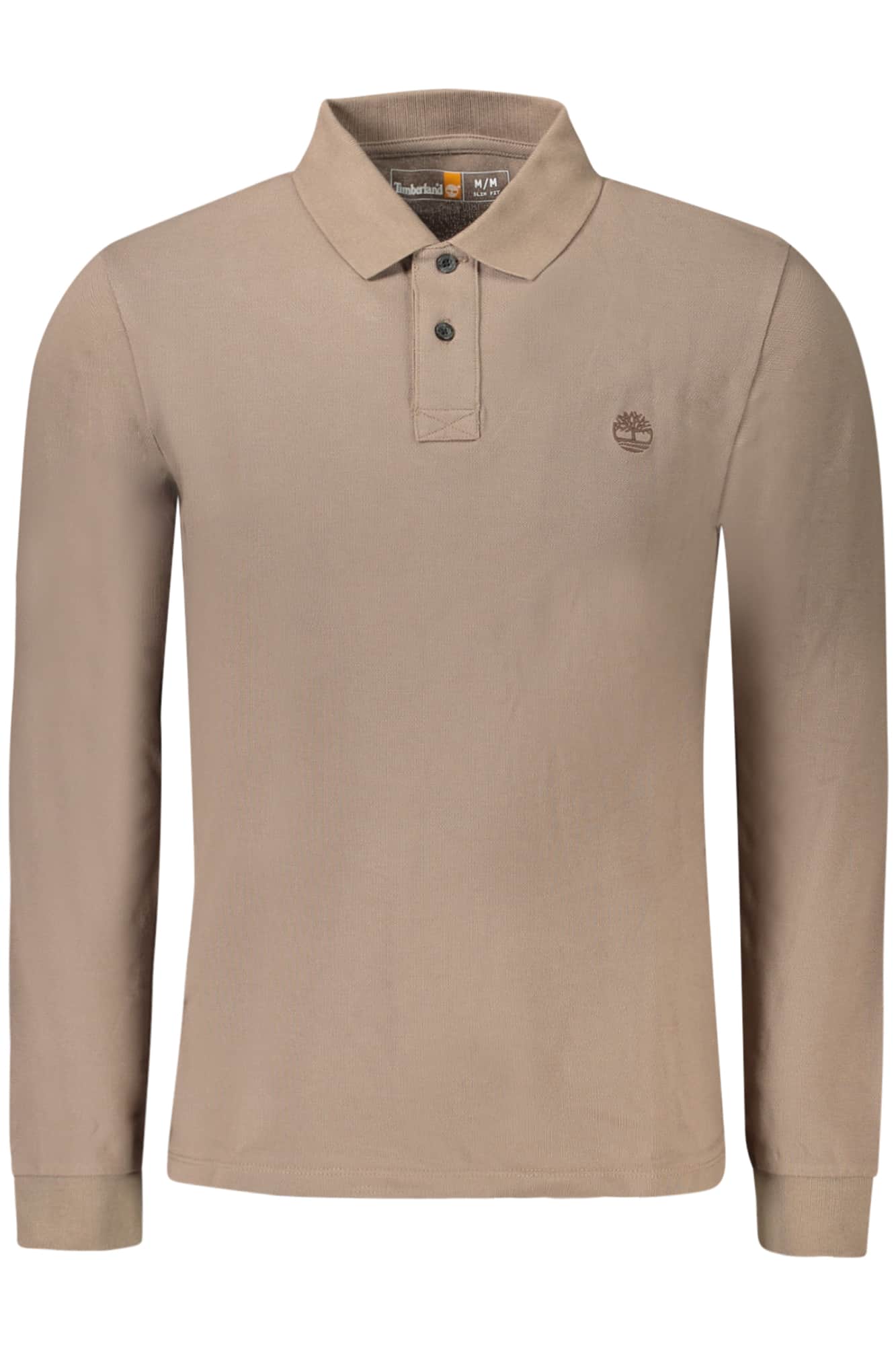 TIMBERLAND HERREN LANGARM POLOSHIRT, BRAUN