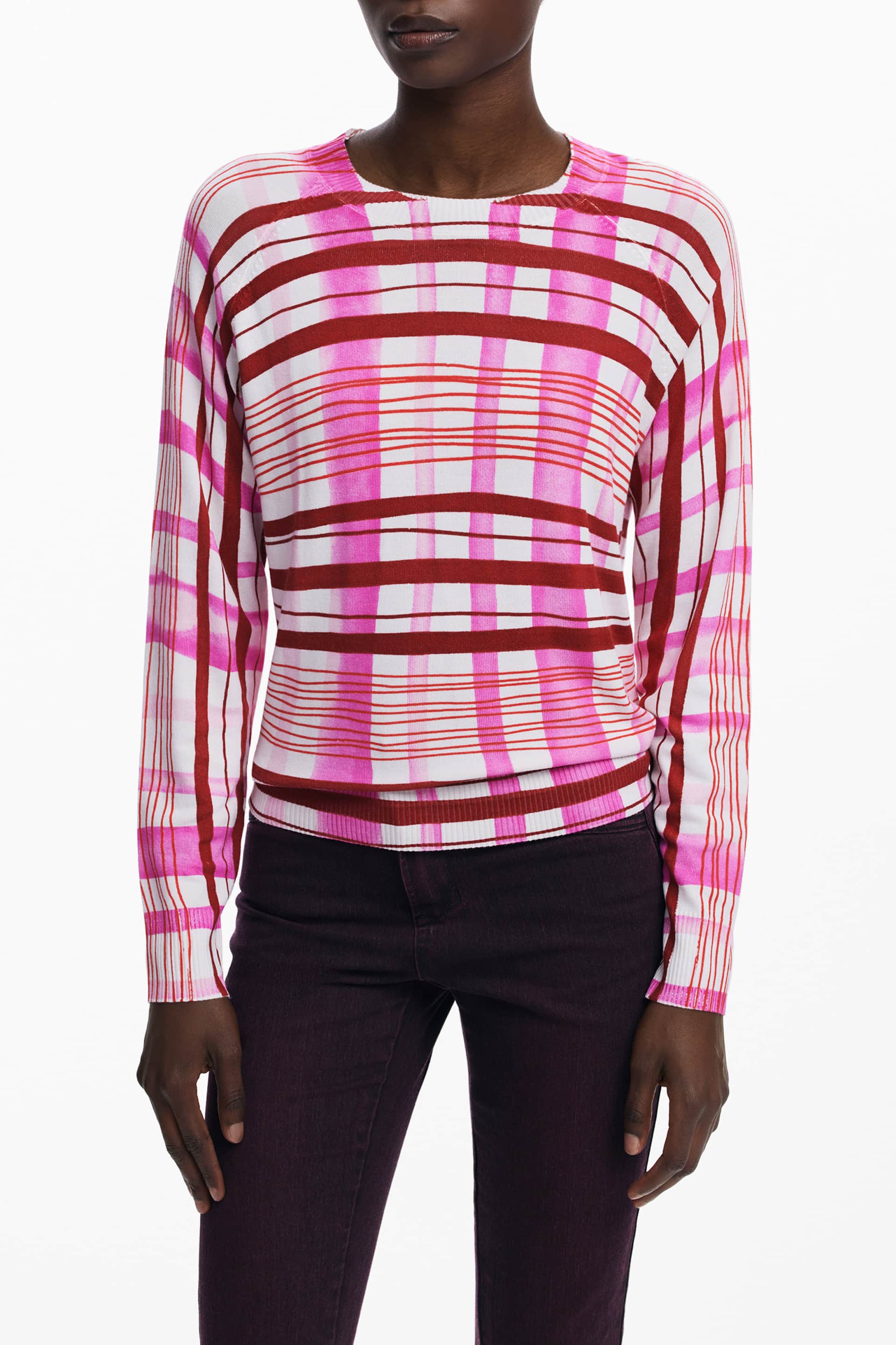 DESIGUAL DAMEN WEISS PULLOVER
