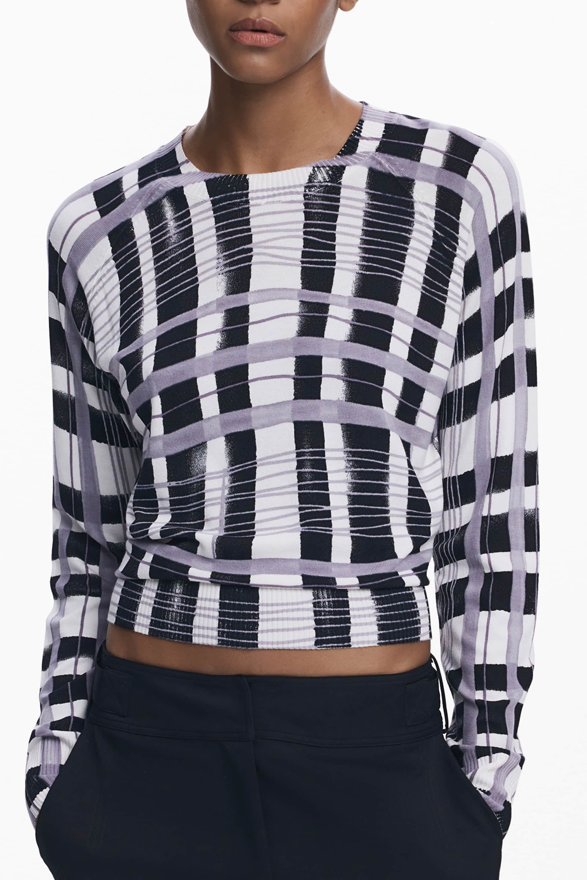 DESIGUAL DAMEN WEISS PULLOVER