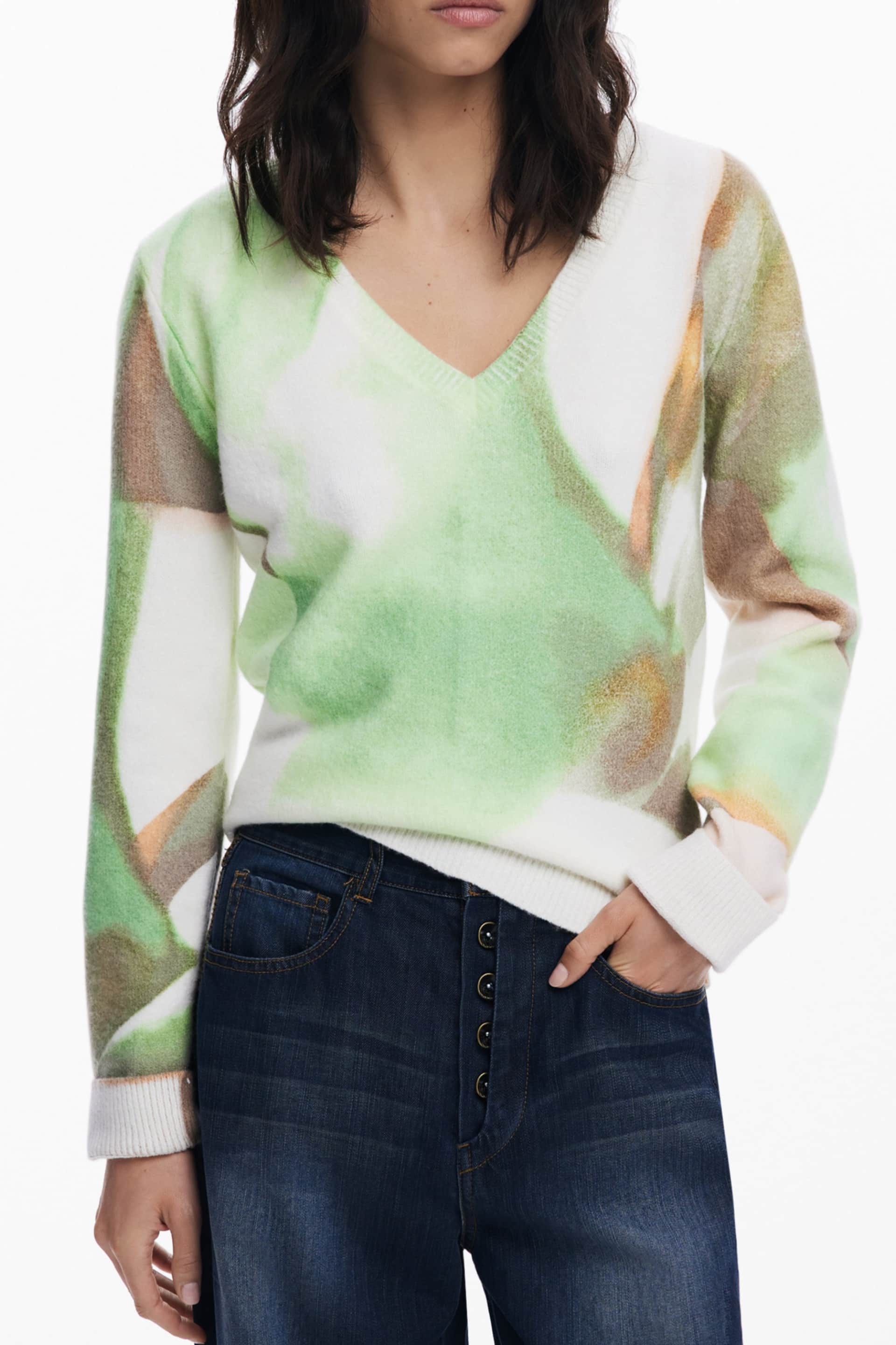 DESIGUAL DAMEN GRÜN PULLOVER