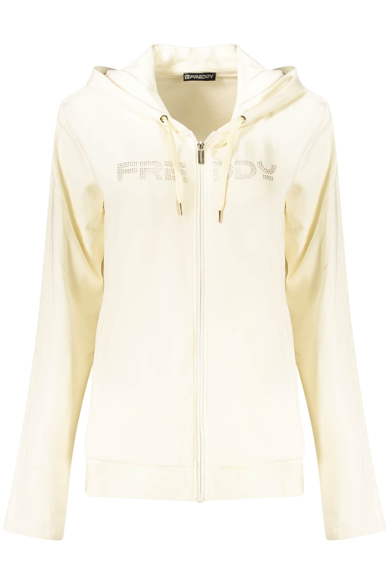 FREDDY DAMEN WEISS MIT REISSVERSCHLUSS SWEATSHIRT