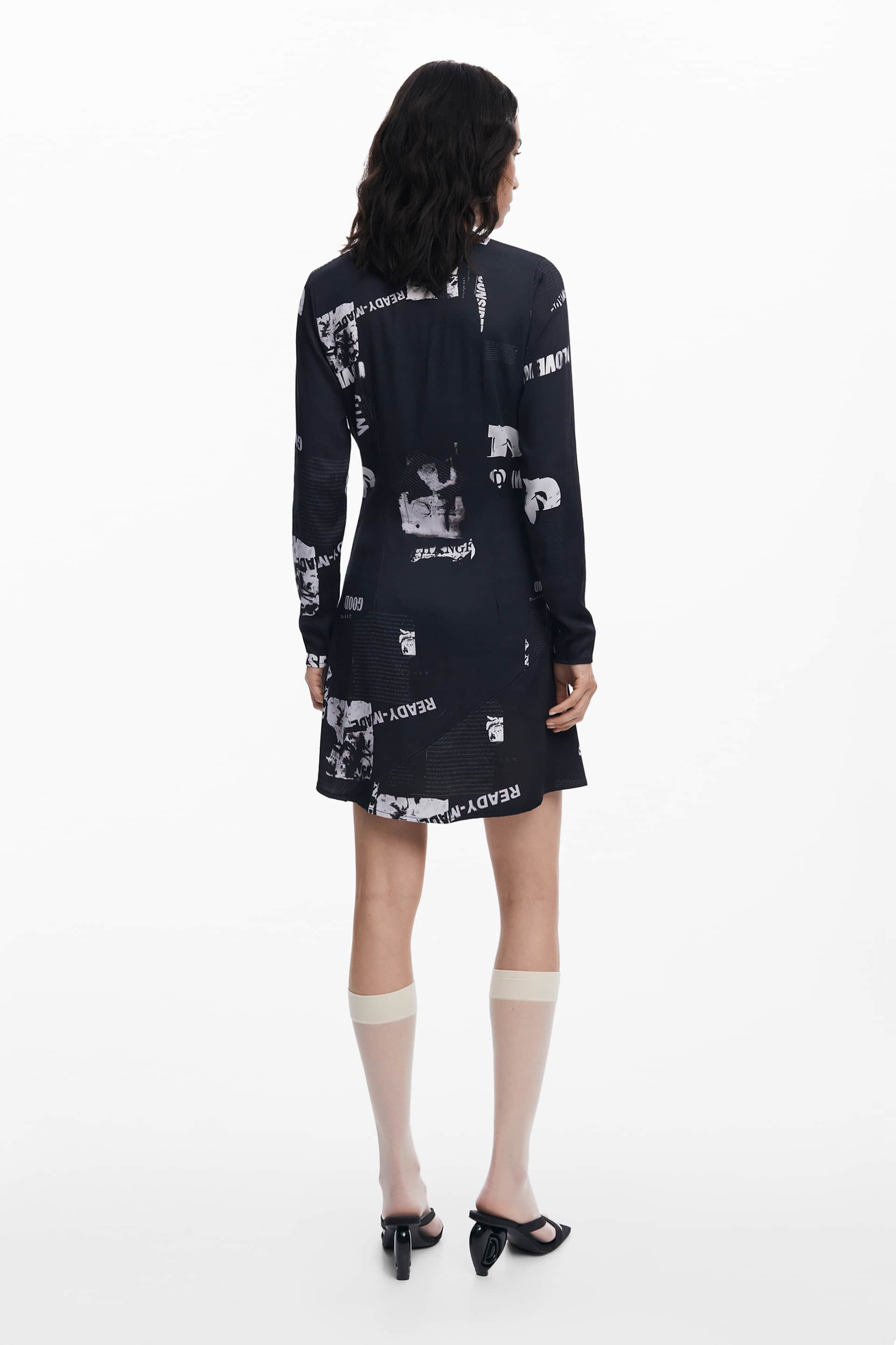DESIGUAL DAMEN KURZ SCHWARZ KLEID