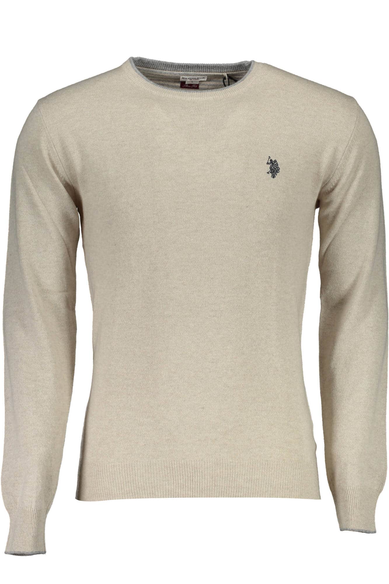 US POLO ASSN. HERREN BEIGE PULLOVER