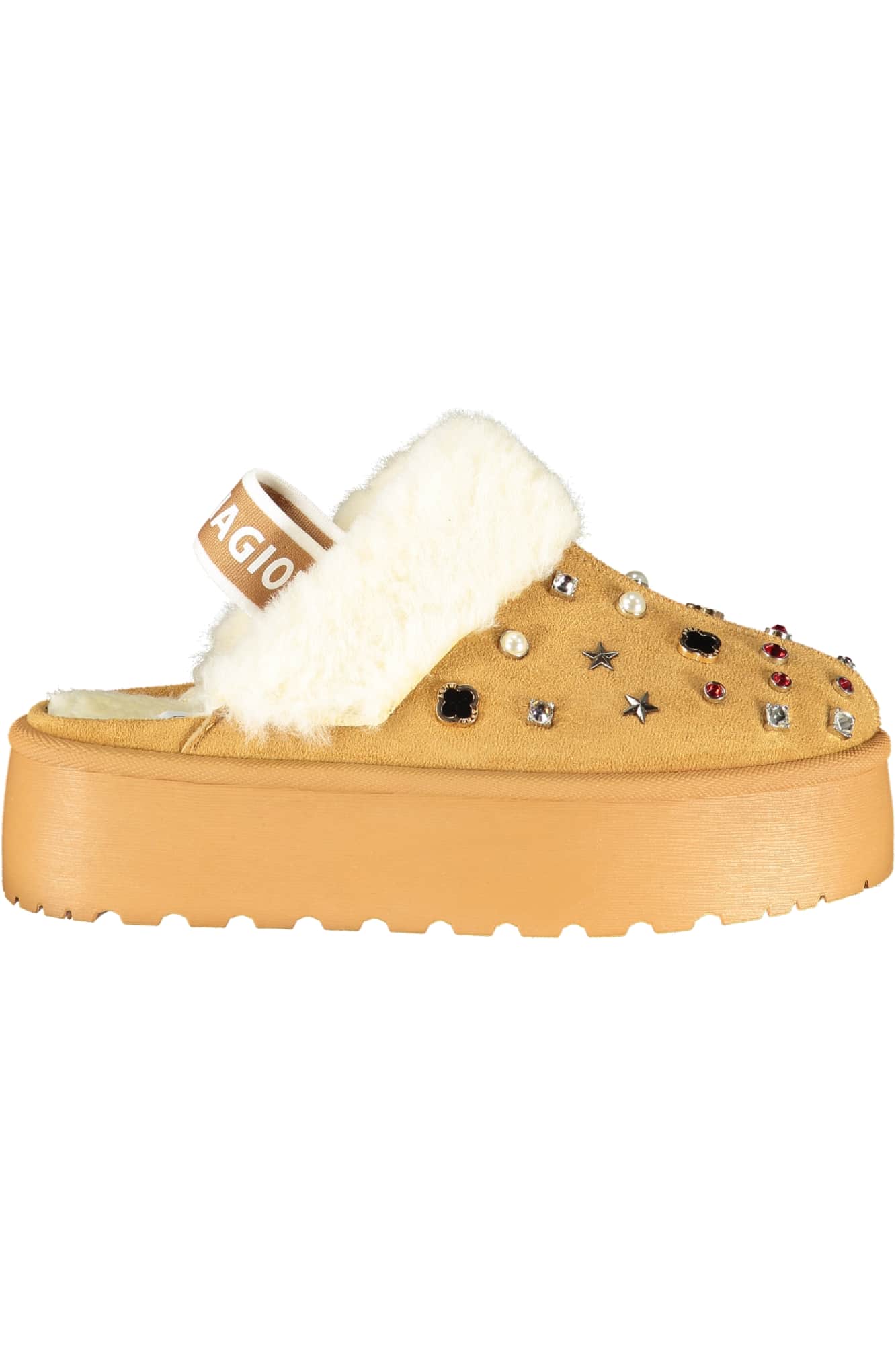 LAURA BIAGIOTTI DAMEN WINTER CLOG SCHUHE, BRAUN