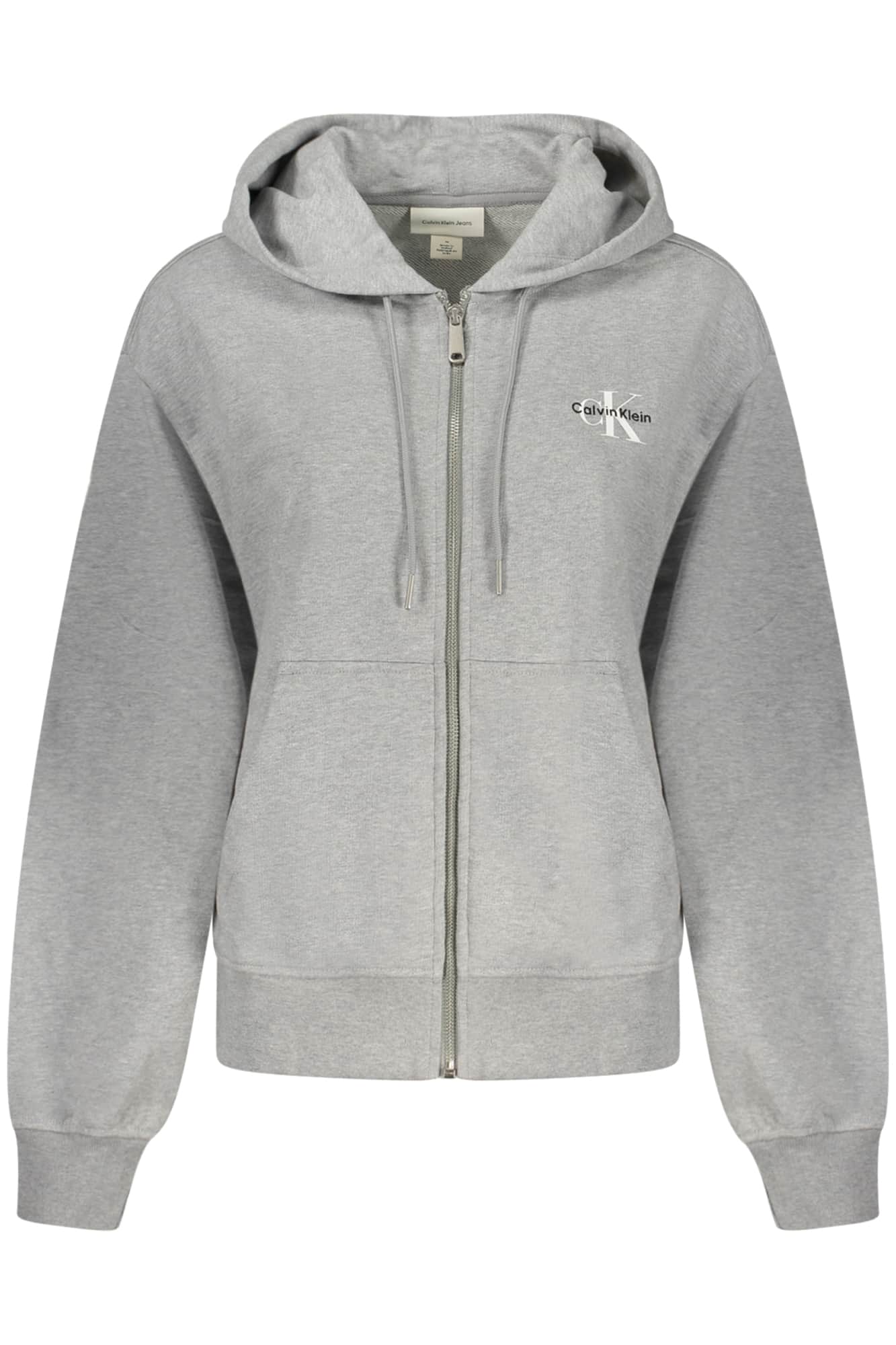 CALVIN KLEIN DAMEN MIT REISSVERSCHLUSS SWEATSHIRT GRAU
