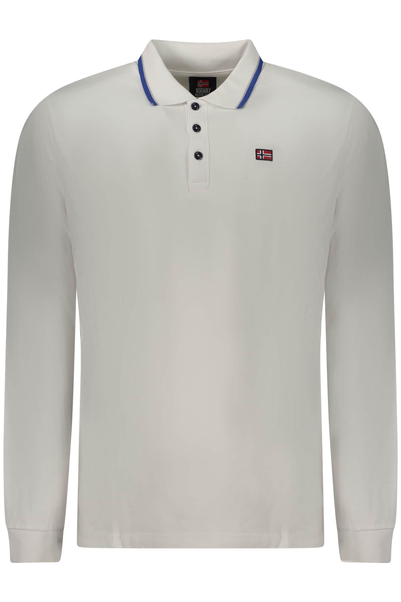 NORWAY 1963 HERREN LANGARM POLOSHIRT, BLAU