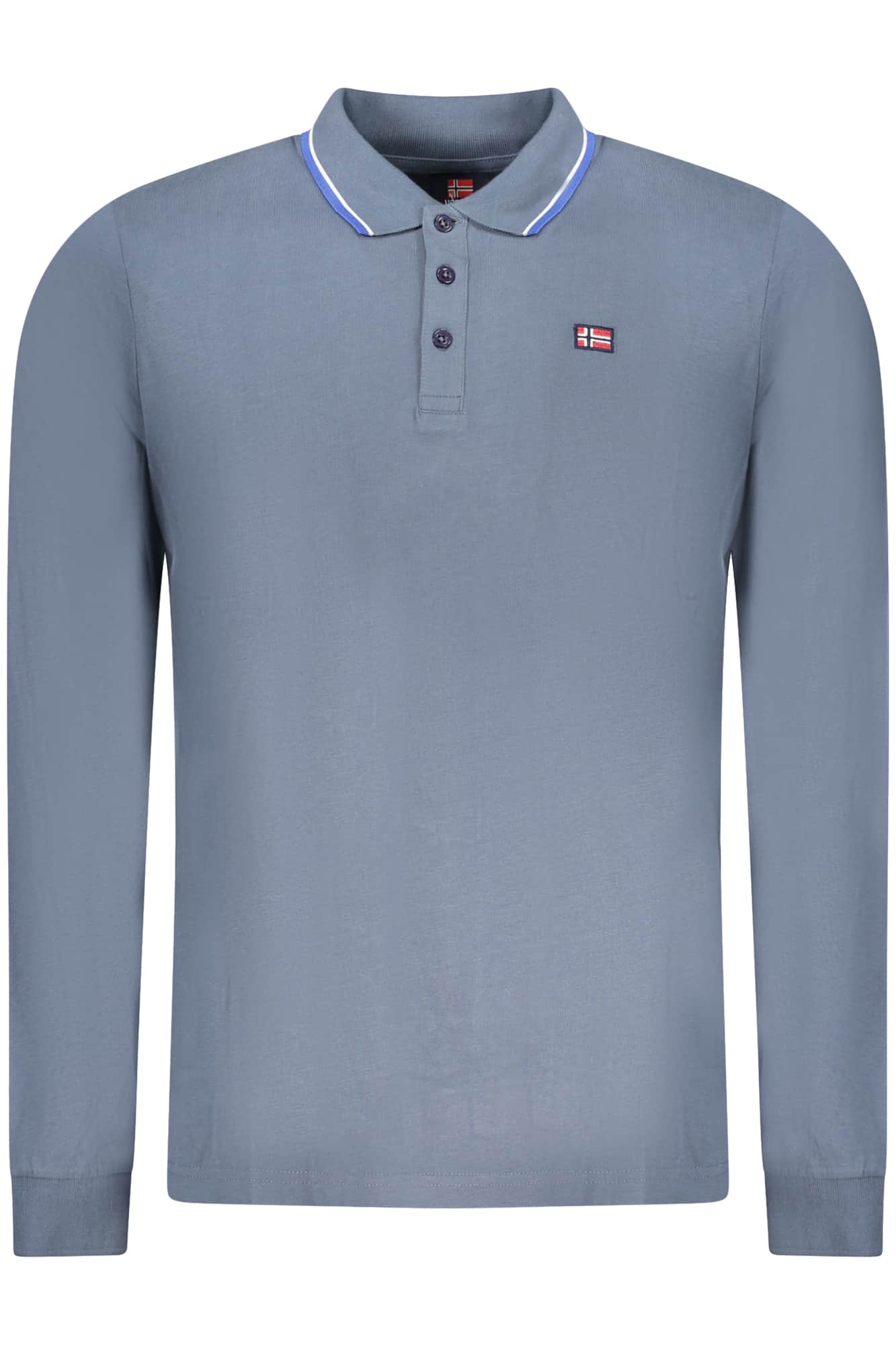 Norway 1963 herren langarm poloshirt, braun
