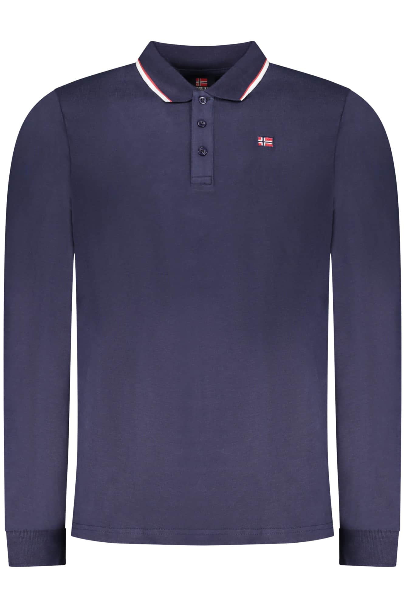 NORWAY 1963 HERREN LANGARM POLOSHIRT, BLAU