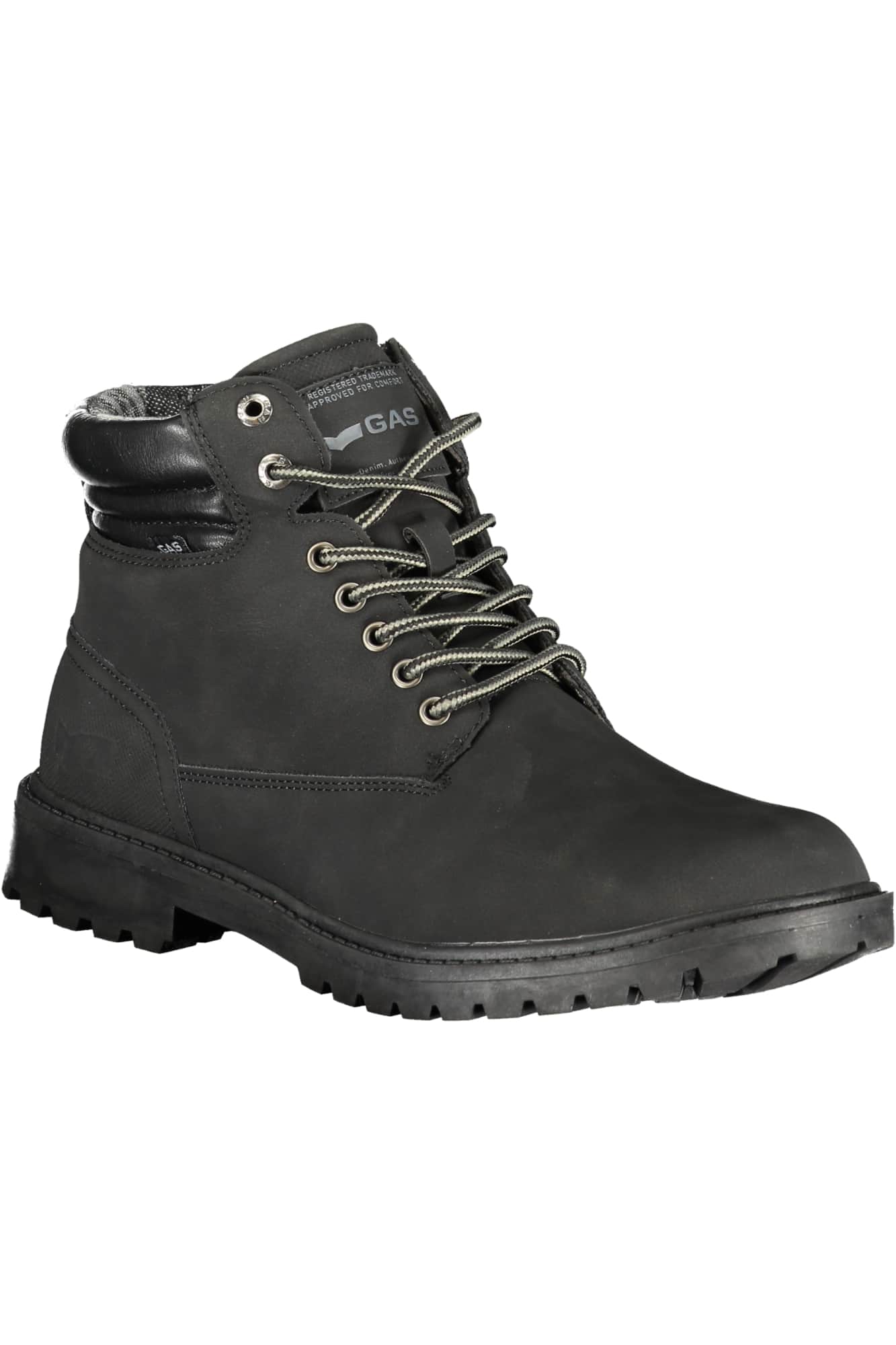 GAS SCHUHE HERREN SCHWARZ STIEFEL