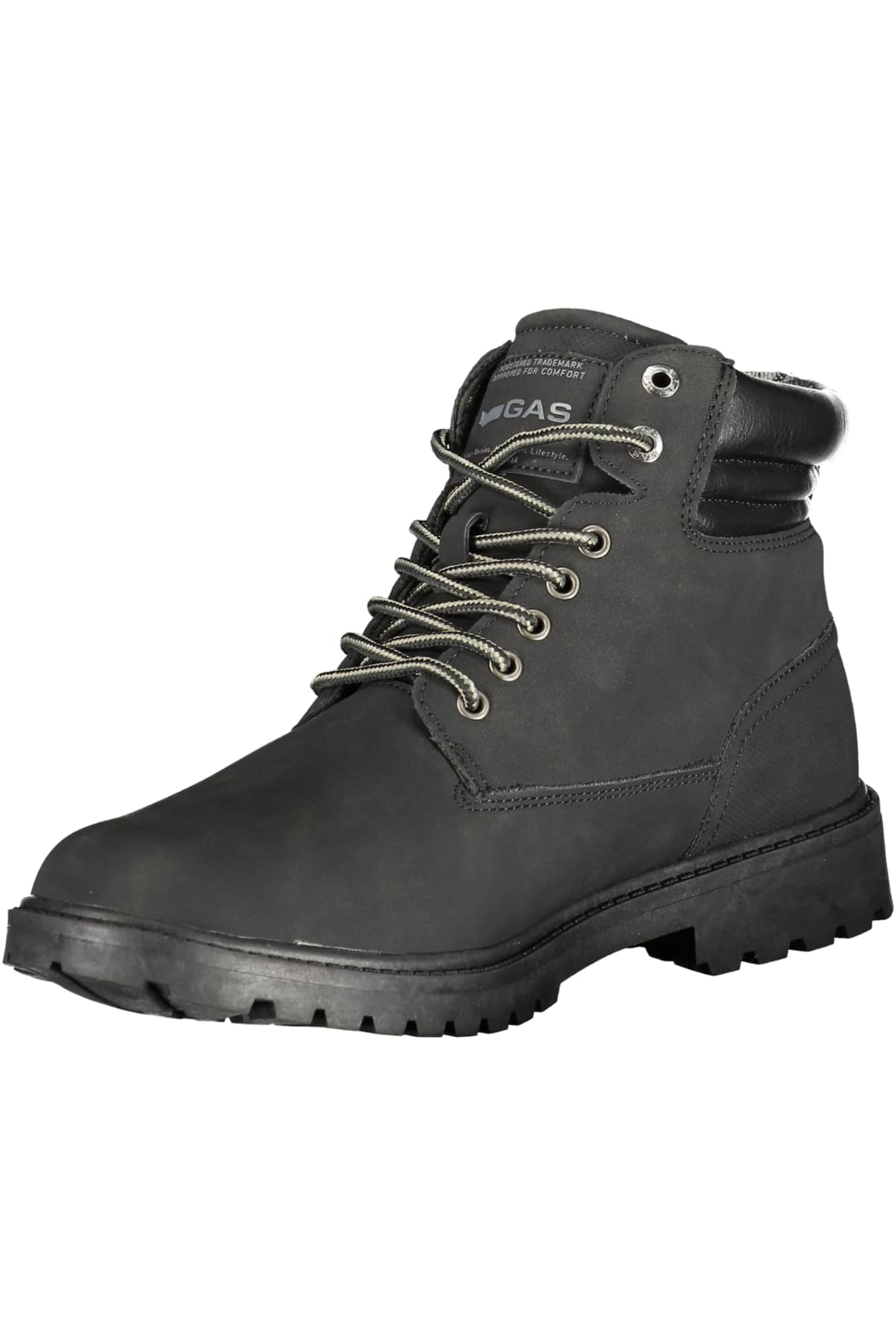 GAS SCHUHE HERREN SCHWARZ STIEFEL