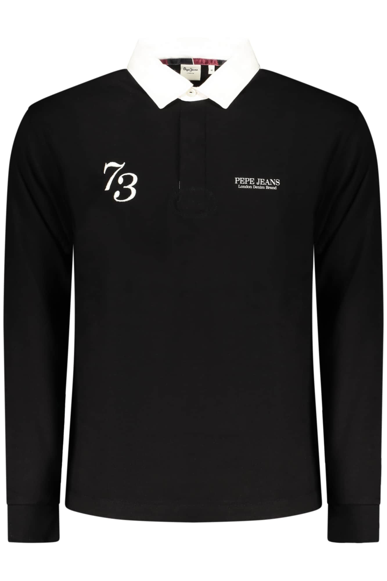 PEPE JEANS HERREN LANGARM POLOSHIRT, SCHWARZ