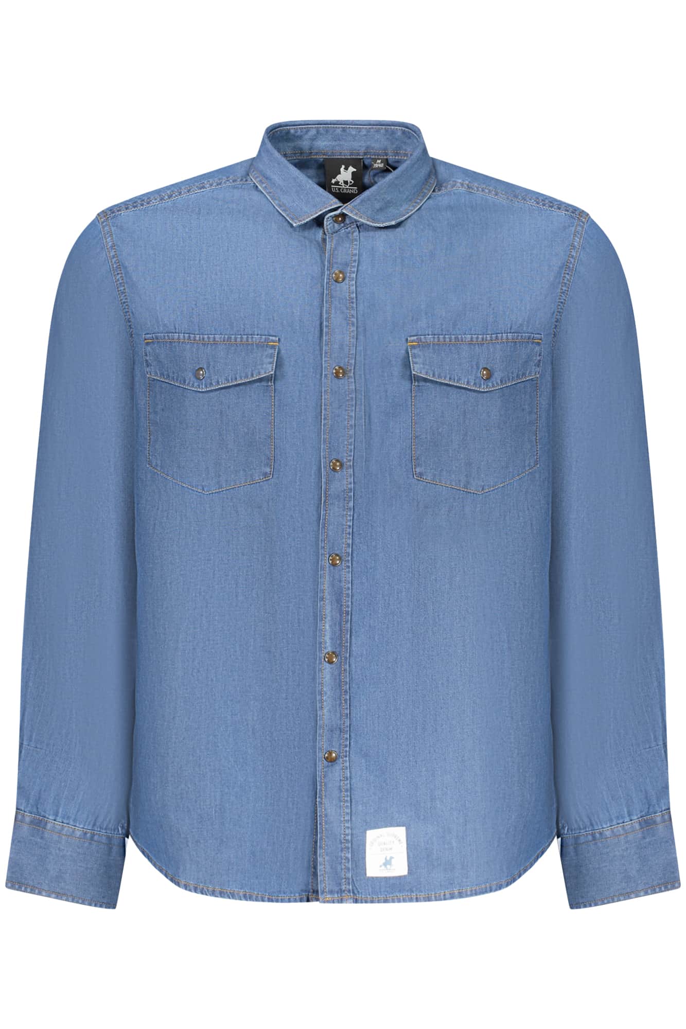 US GRAND HERREN BLAU LANGARM SHIRT