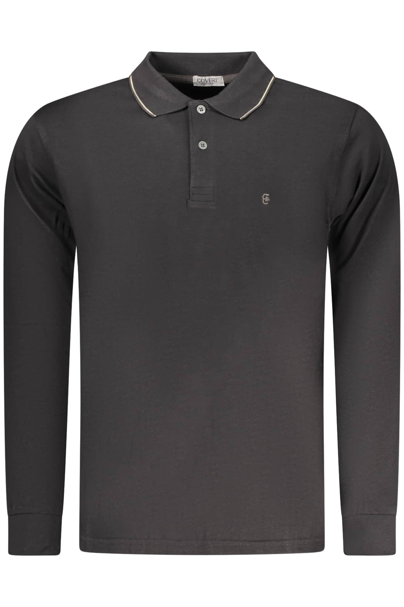 COVERI MOVING HERREN LANGARM POLOSHIRT SCHWARZ