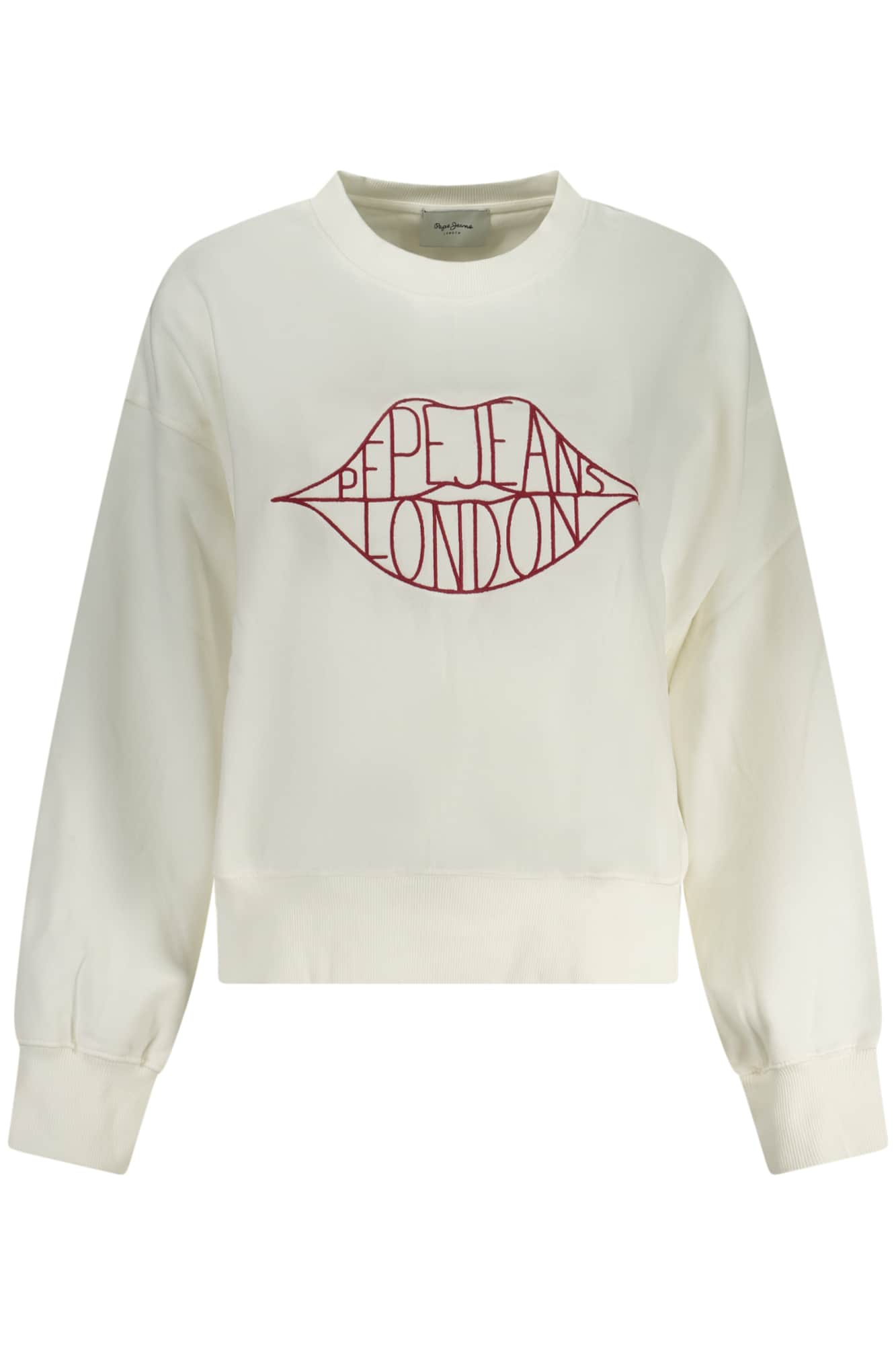 PEPE JEANS DAMEN WEISS MIT REISSVERSCHLUSS SWEATSHIRT