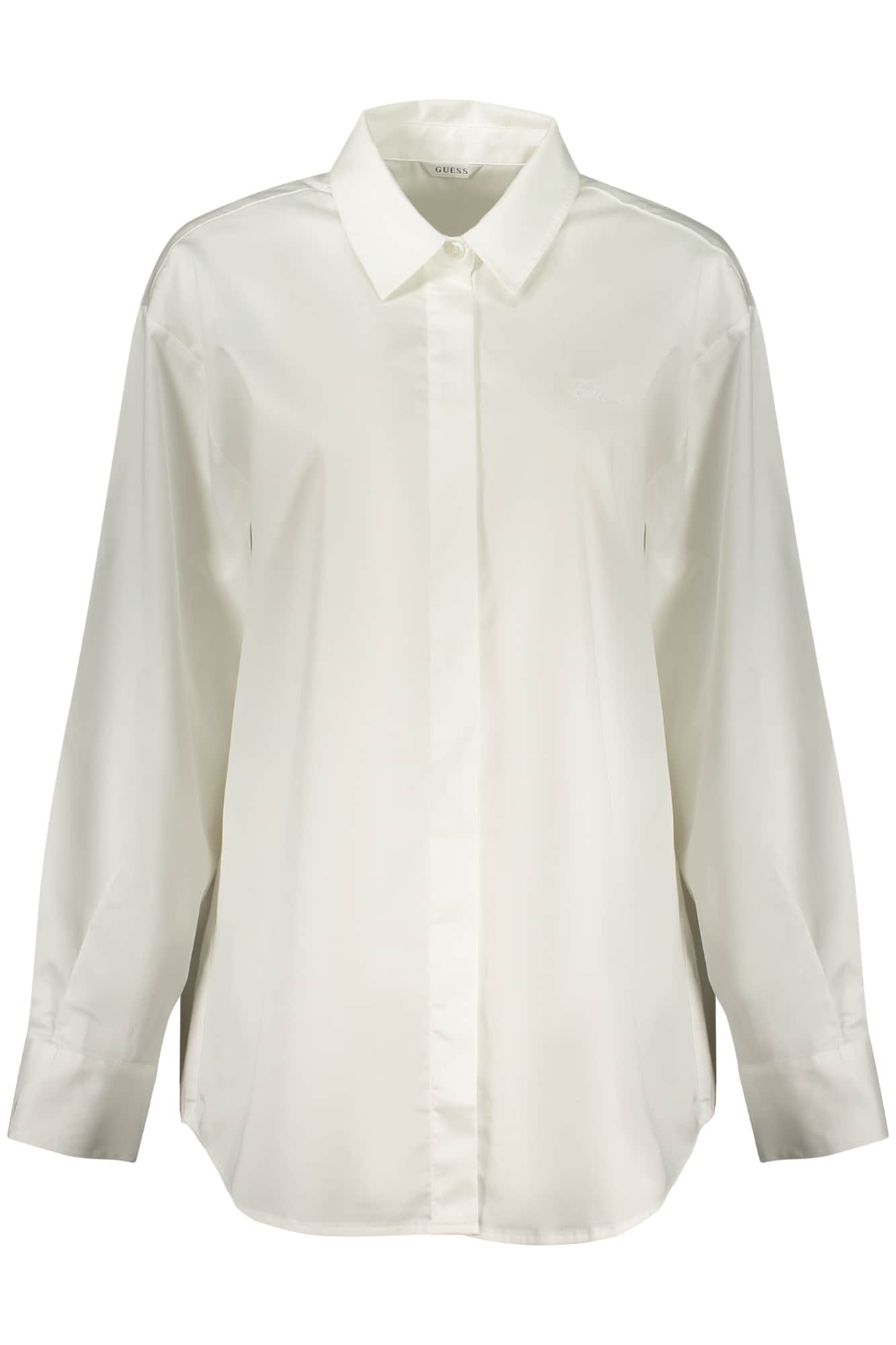 GUESS JEANS DAMEN LANGARM SHIRT WEISS