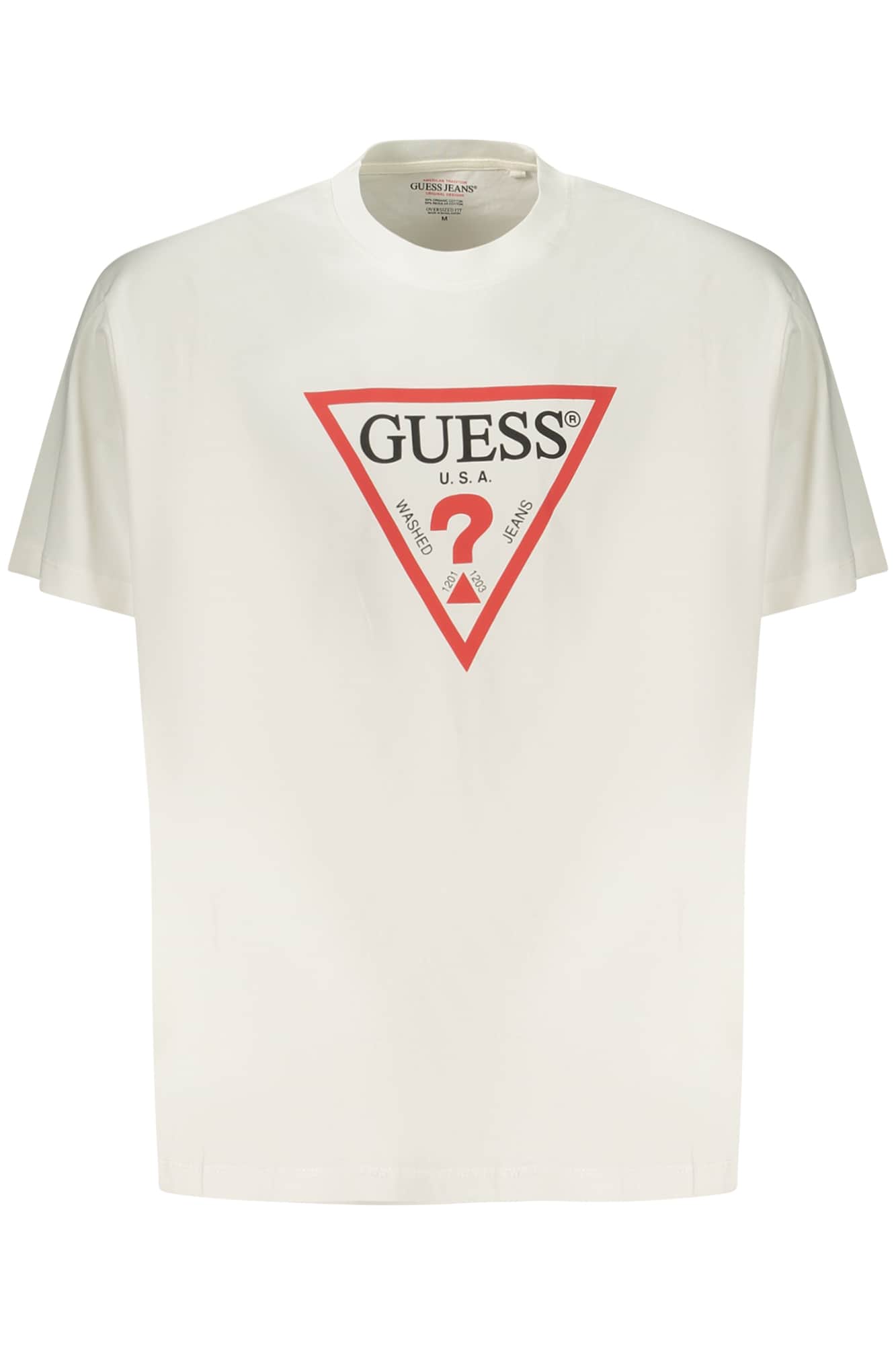 GUESS JEANS HERREN KURZARM T-SHIRT WEISS