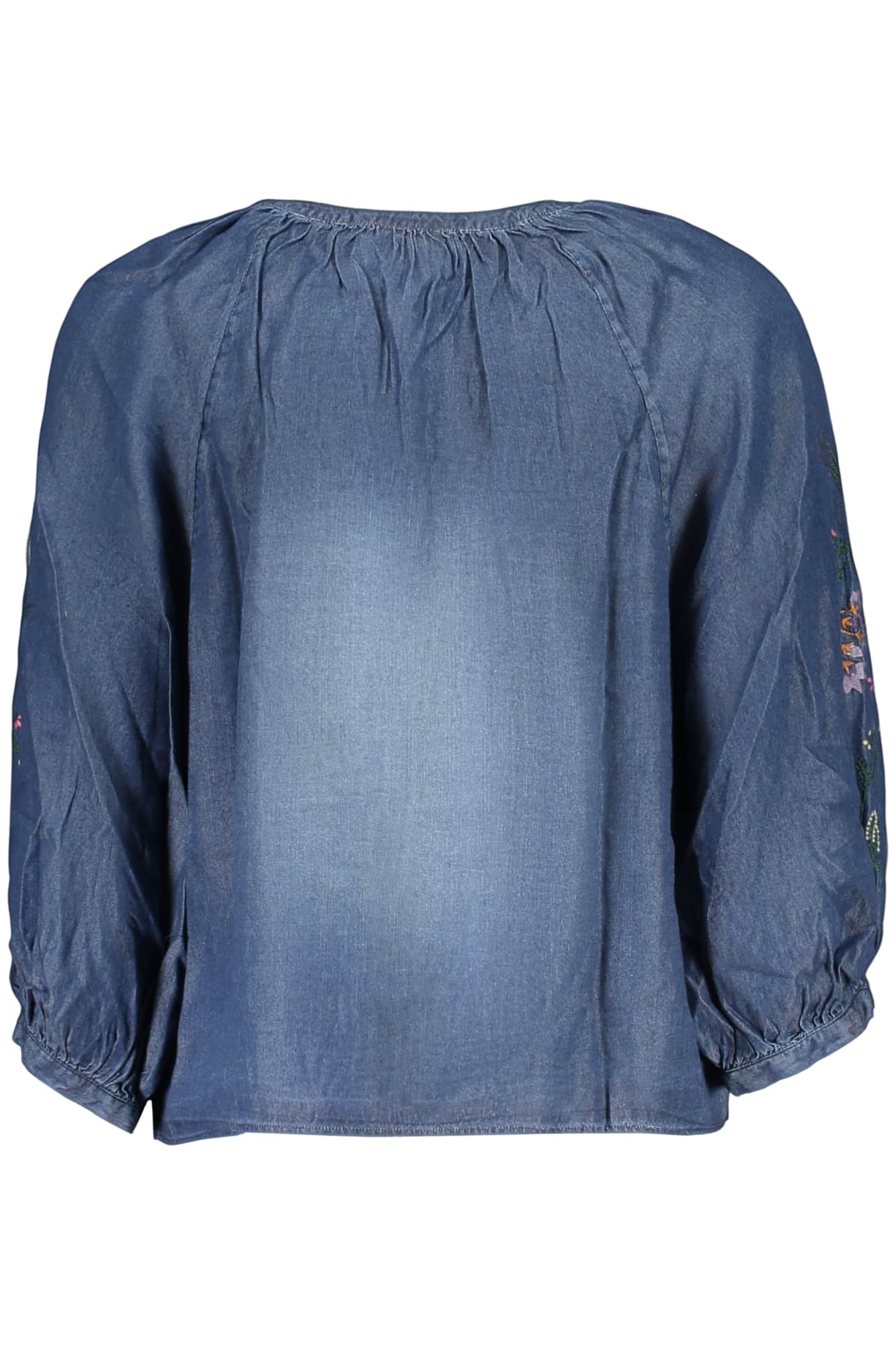 DESIGUAL DAMEN LANGARM SHIRT, BLAU