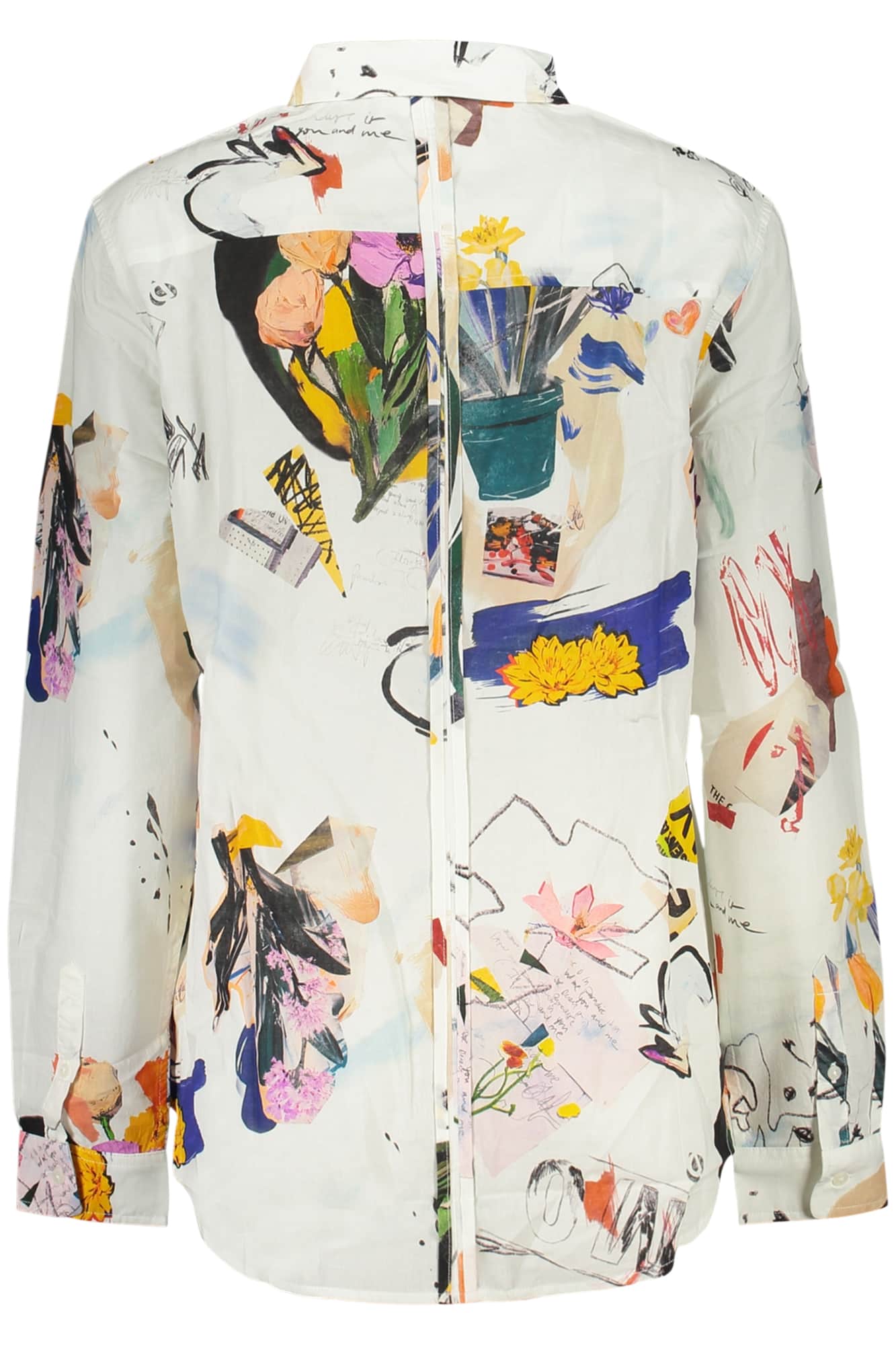 DESIGUAL DAMEN LANGARM SHIRT WEISS