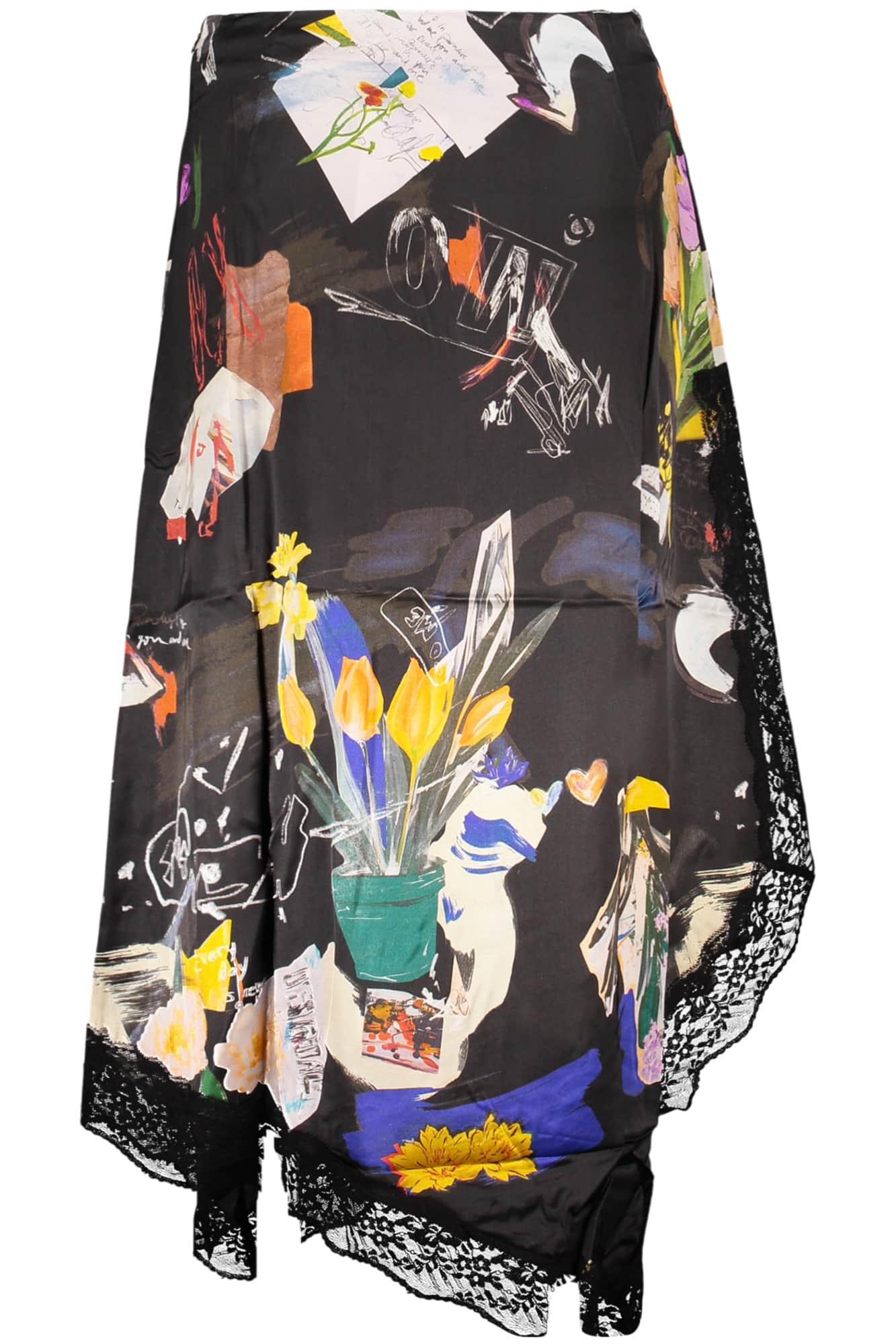DESIGUAL DAMEN LANG ROCK SCHWARZ