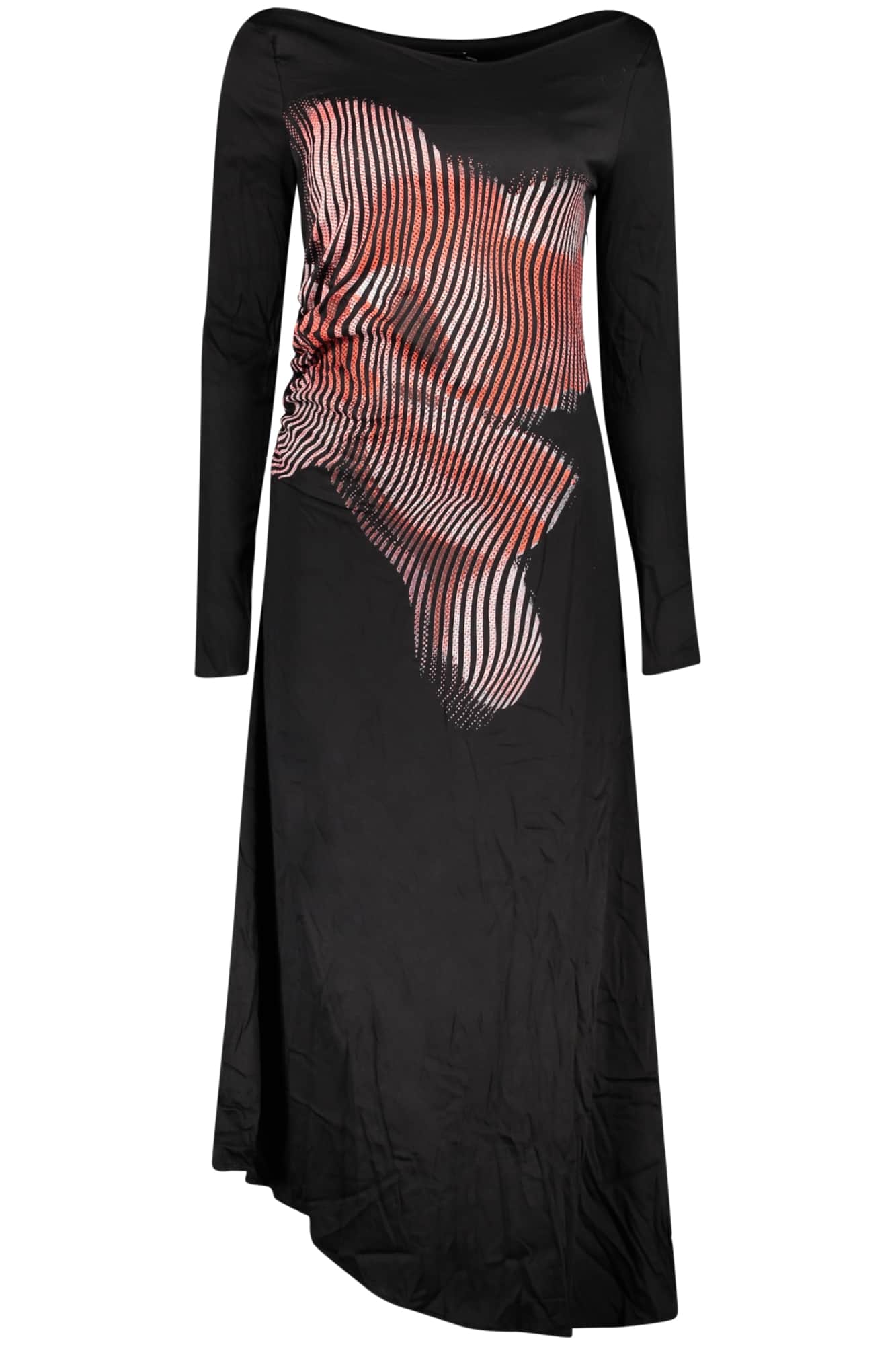 DESIGUAL DAMEN LANG SCHWARZ KLEID