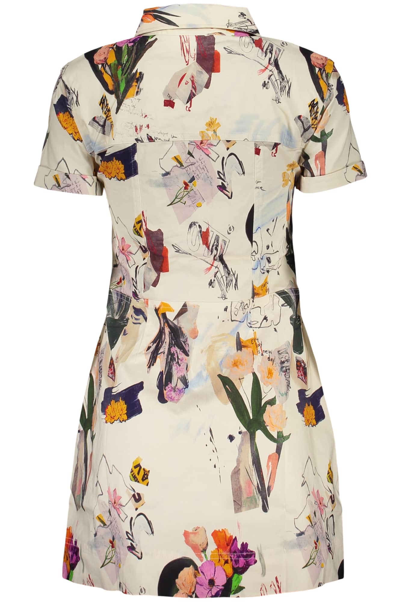 DESIGUAL DAMEN KURZ KLEID WEISS