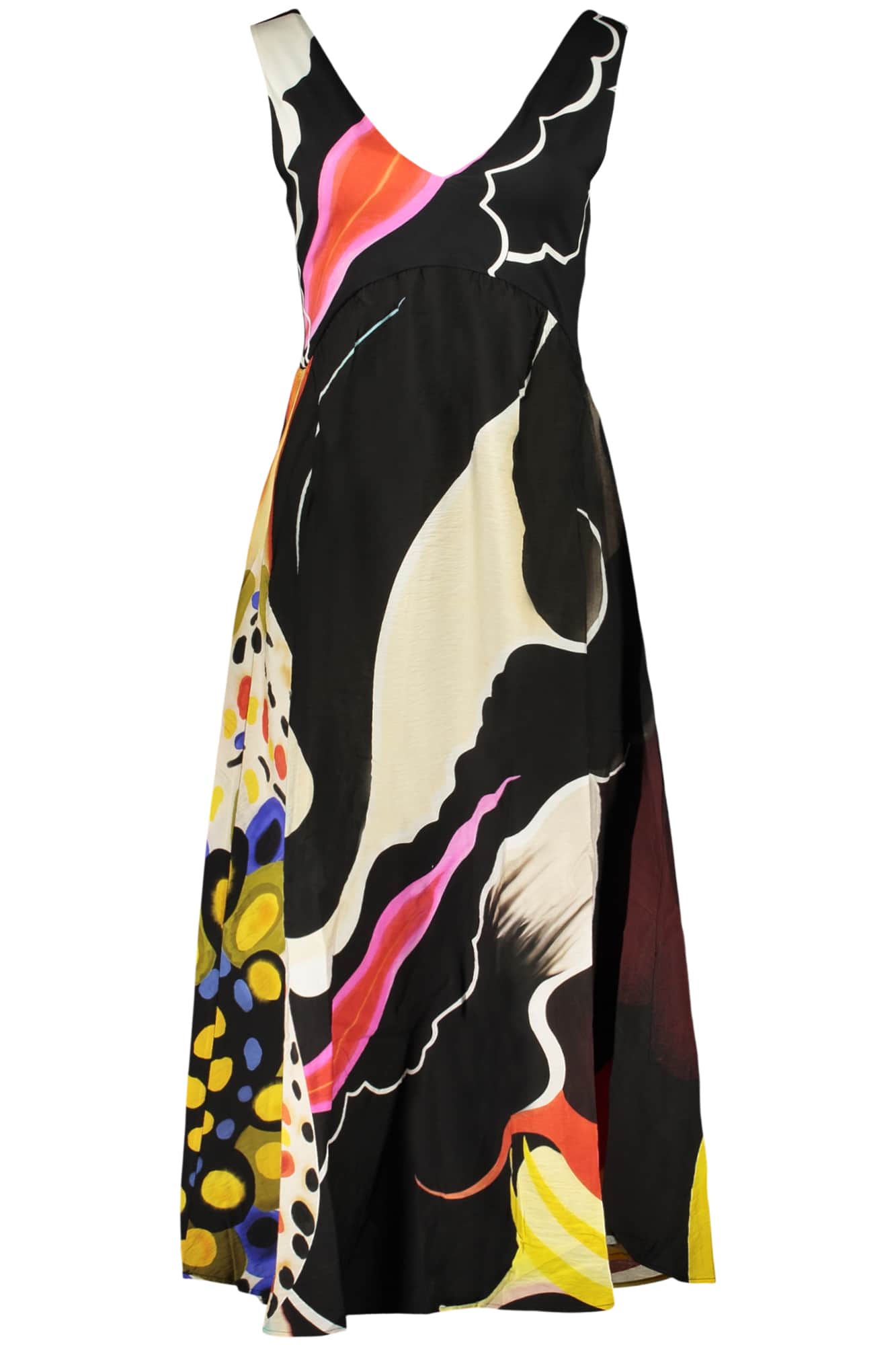 DESIGUAL DAMEN LANG SCHWARZ KLEID