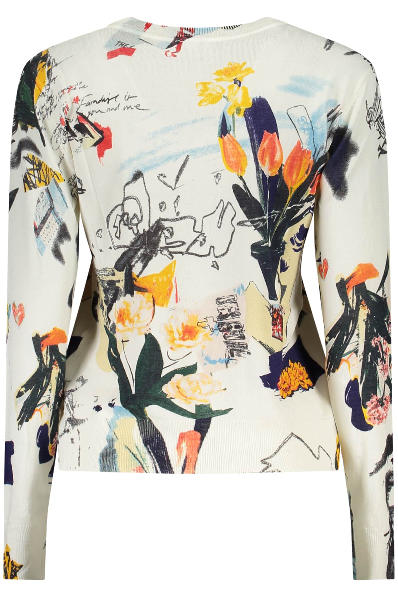 DESIGUAL DAMEN WEISS PULLOVER