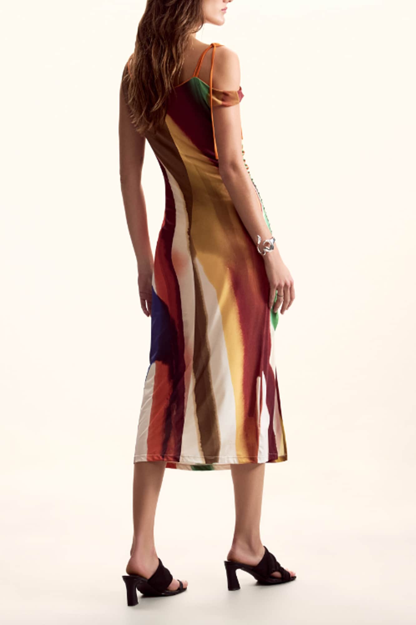 DESIGUAL DAMEN LANG KLEID IN BRAUN