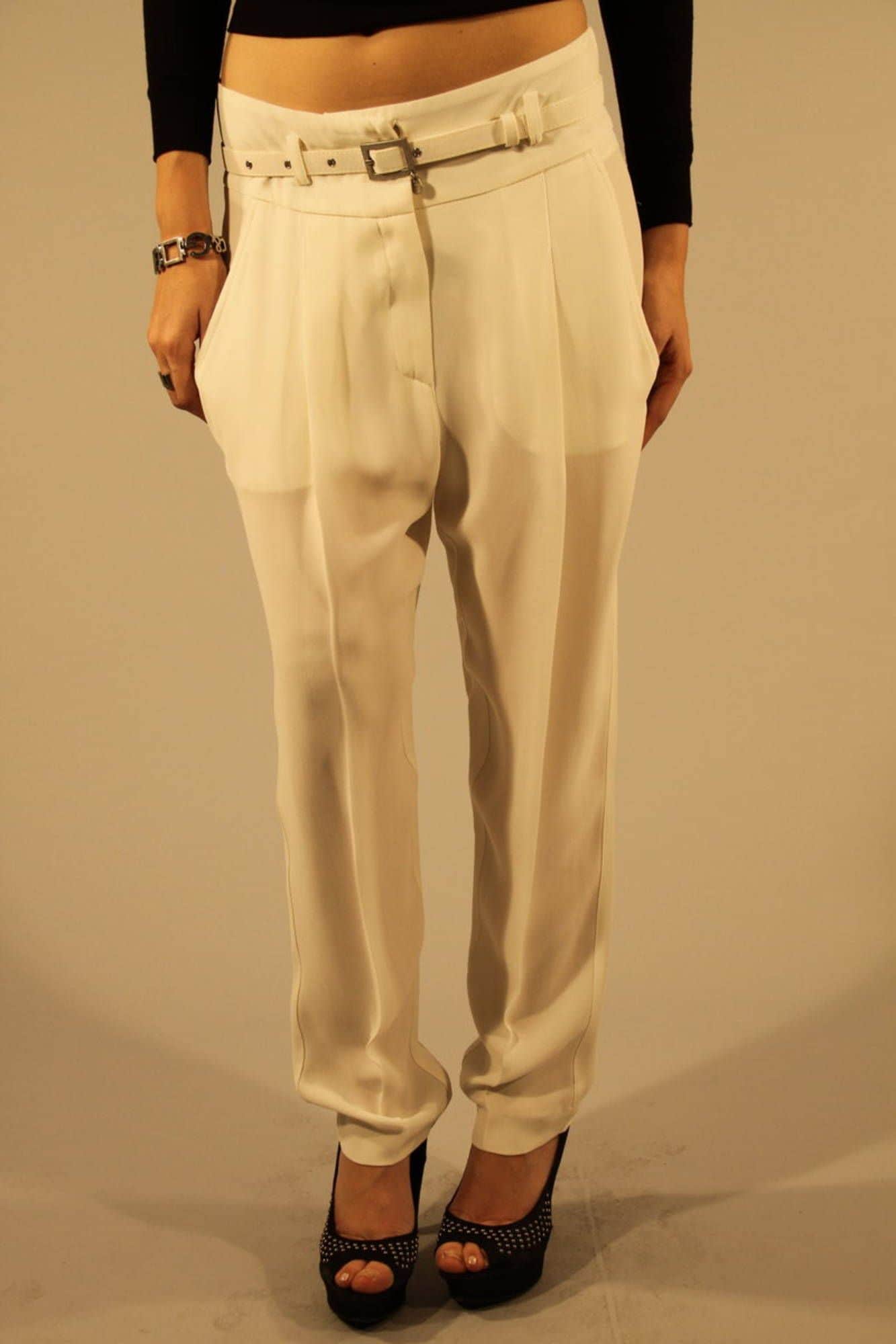 PATRIZIA PEPE WEISS DAMEN HOSE