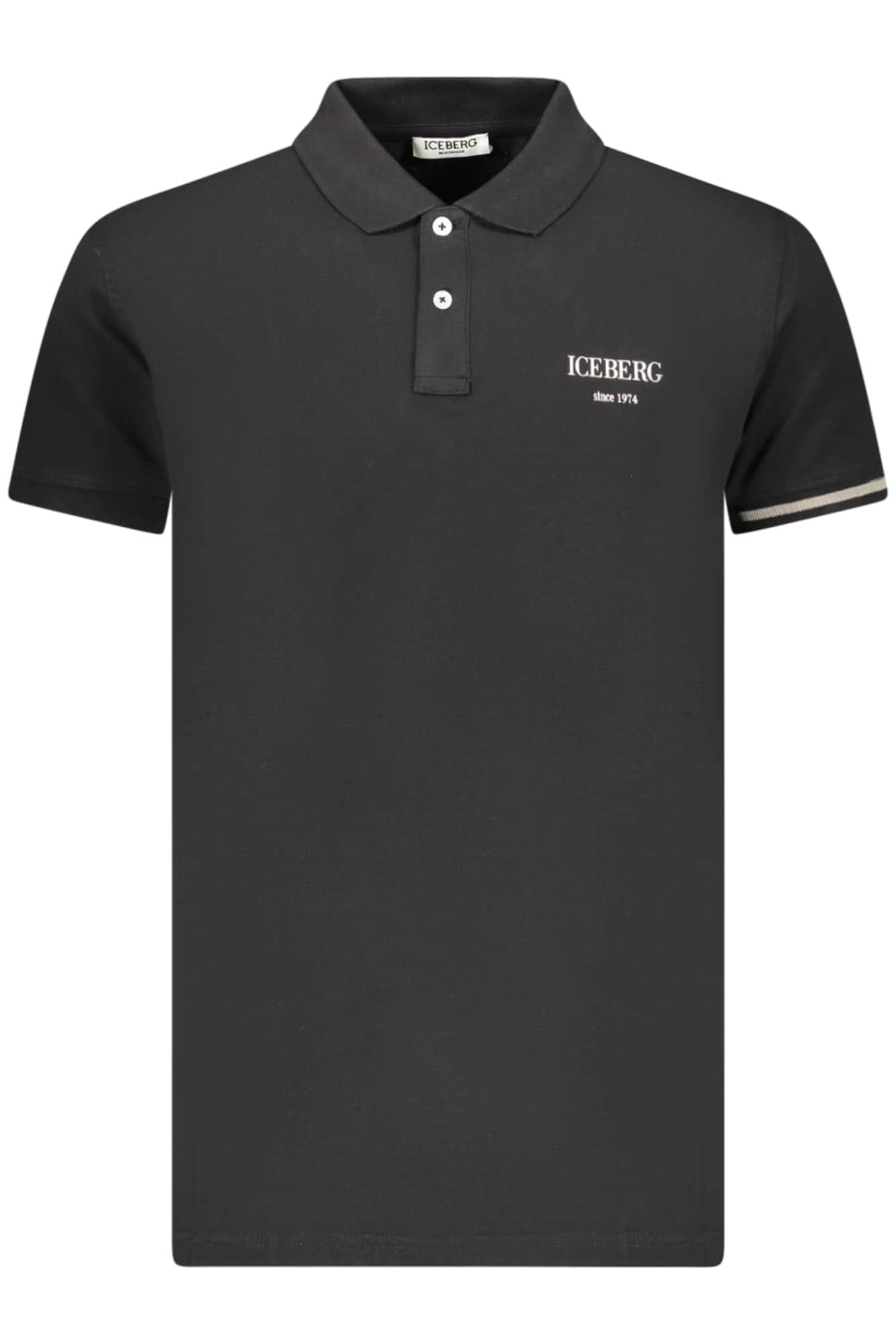 ICEBERG HERREN KURZARM POLOSHIRT SCHWARZ