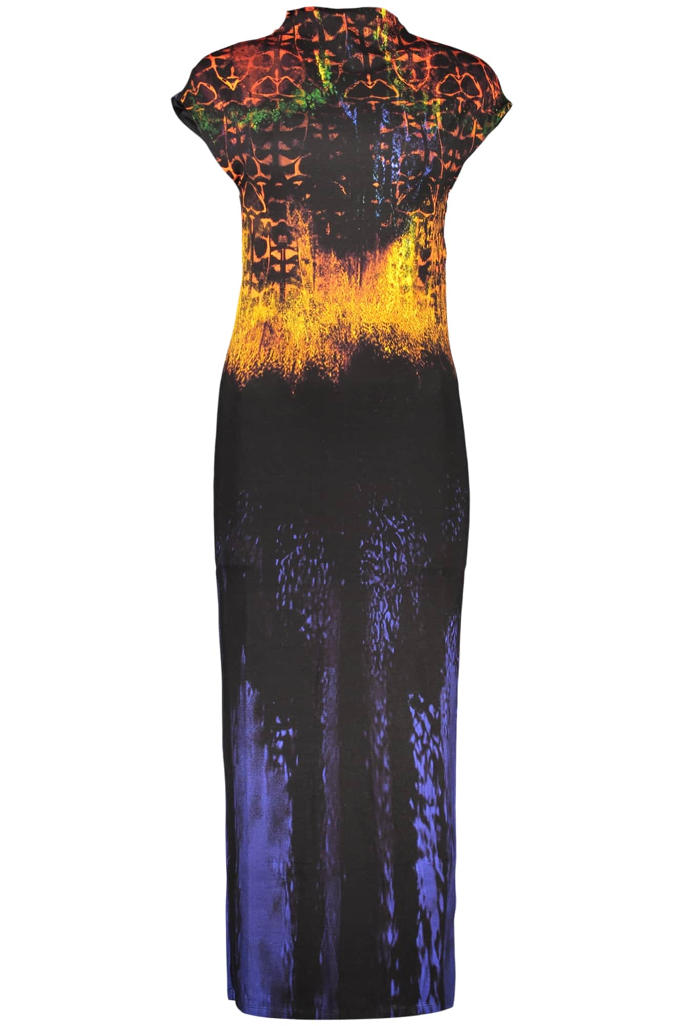 DESIGUAL DAMEN LANG SCHWARZ KLEID