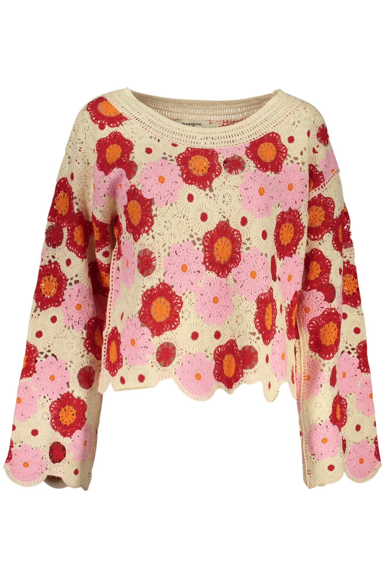DESIGUAL DAMEN BEIGE PULLOVER