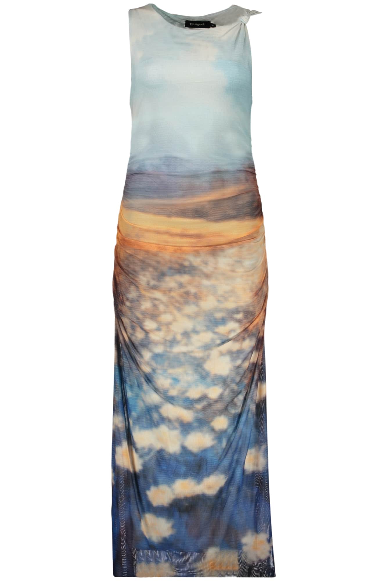 DESIGUAL DAMEN LANG KLEID, BLAU