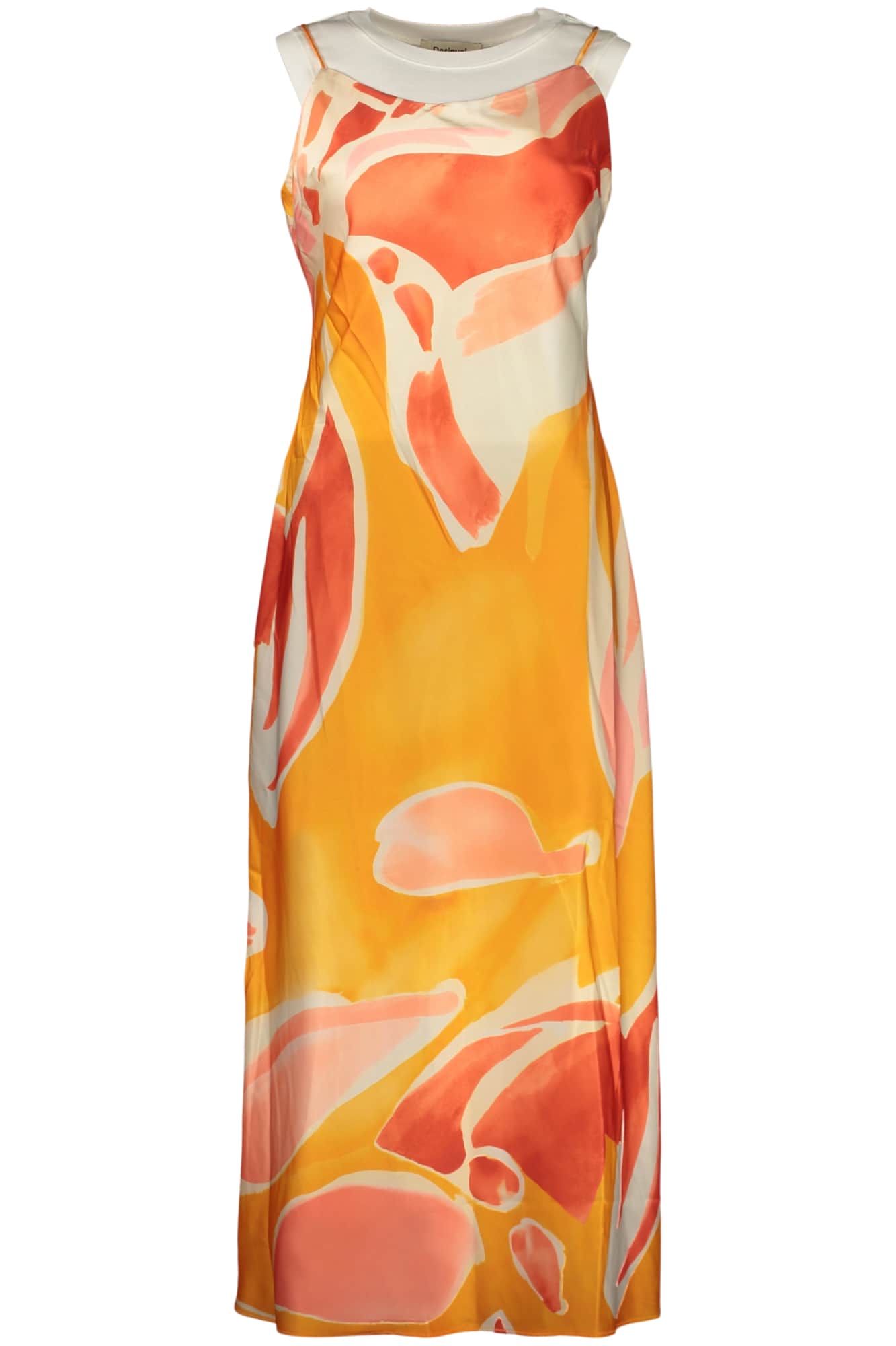 DESIGUAL DAMEN LANG KLEID ORANGE