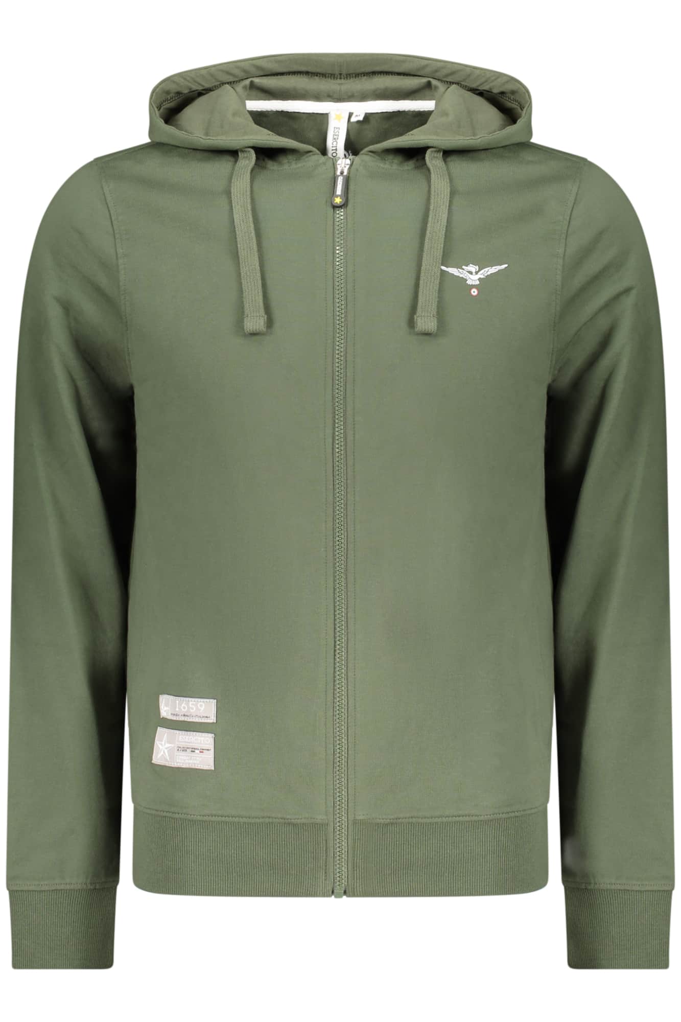 MILITARY ACADEMY HERREN WEISS MIT REISSVERSCHLUSS SWEATSHIRT