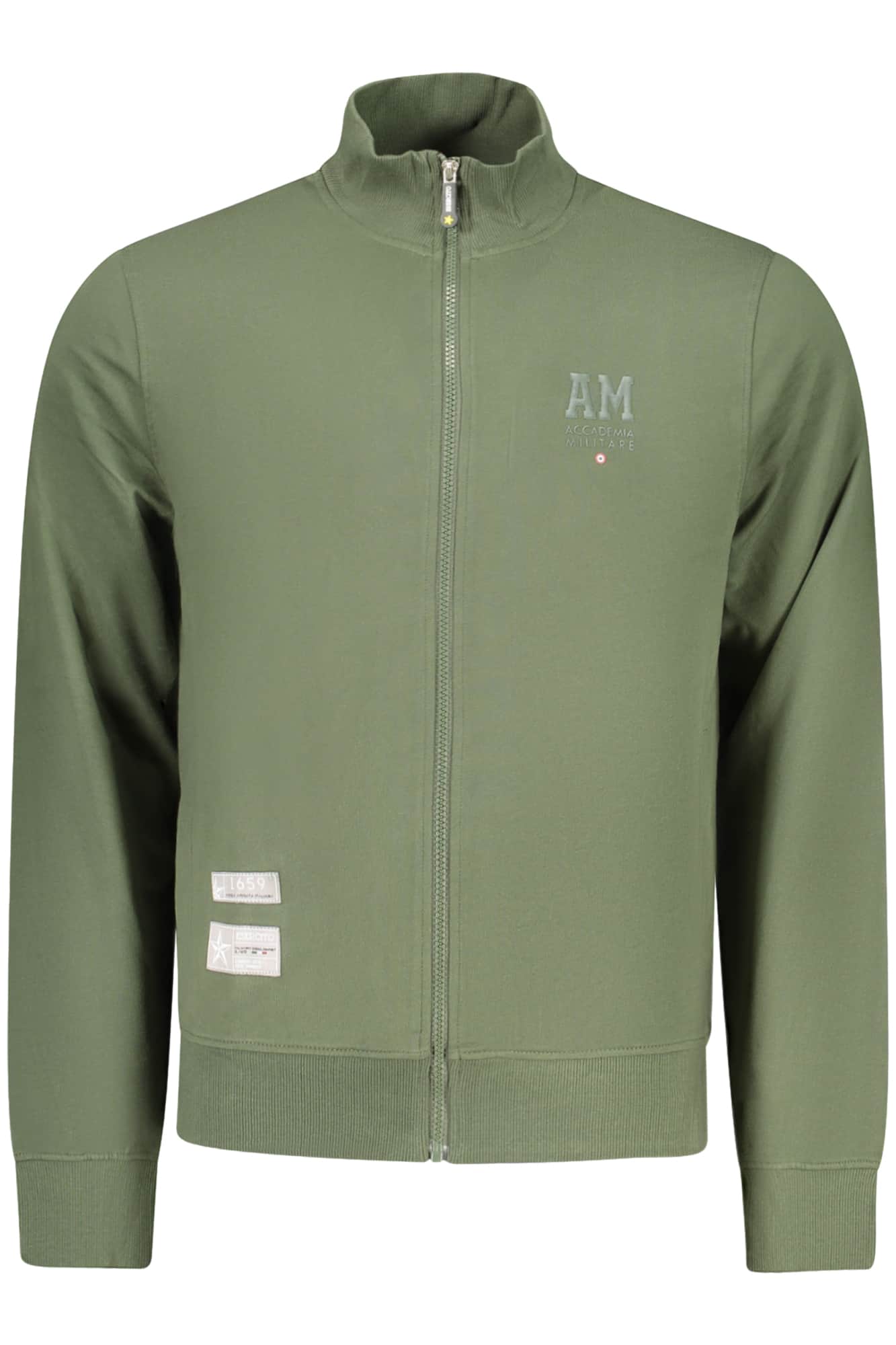 MILITARY ACADEMY HERREN WEISS MIT REISSVERSCHLUSS SWEATSHIRT