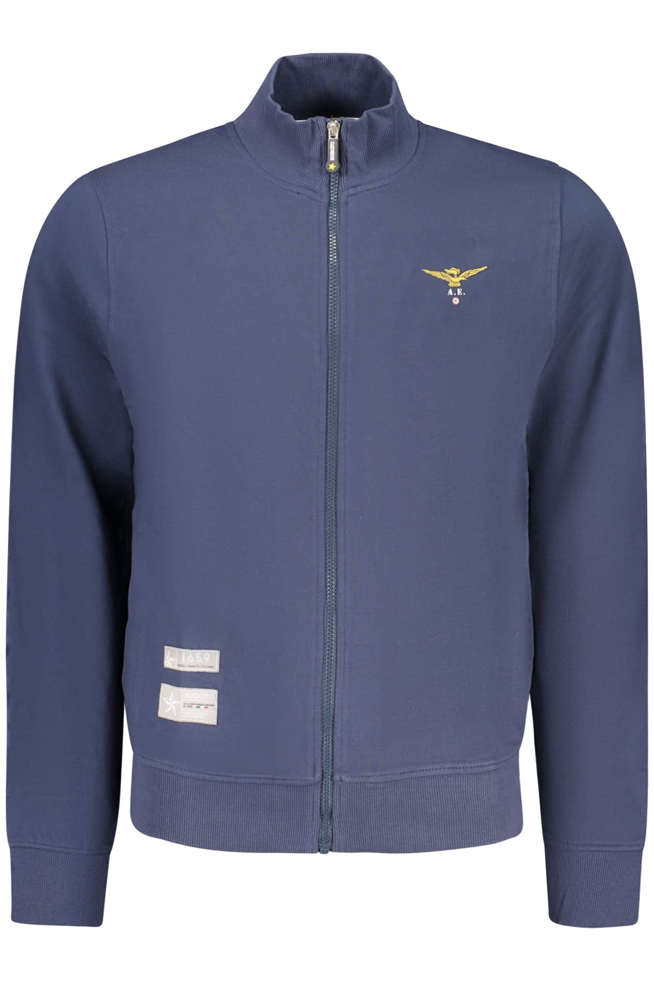 MILITARY ACADEMY HERREN SCHWARZ MIT REISSVERSCHLUSS SWEATSHIRT
