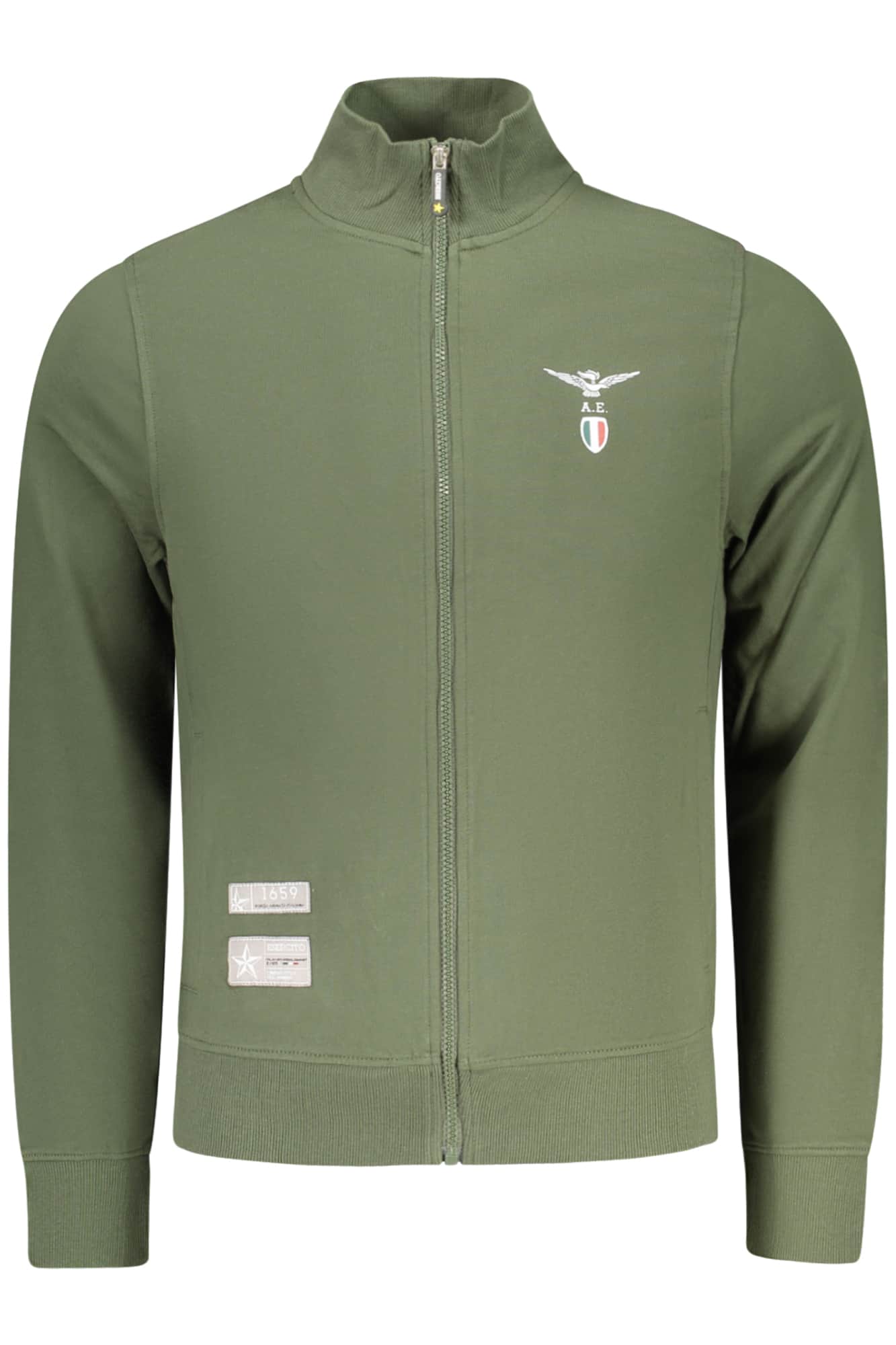 MILITARY ACADEMY HERREN SCHWARZ MIT REISSVERSCHLUSS SWEATSHIRT
