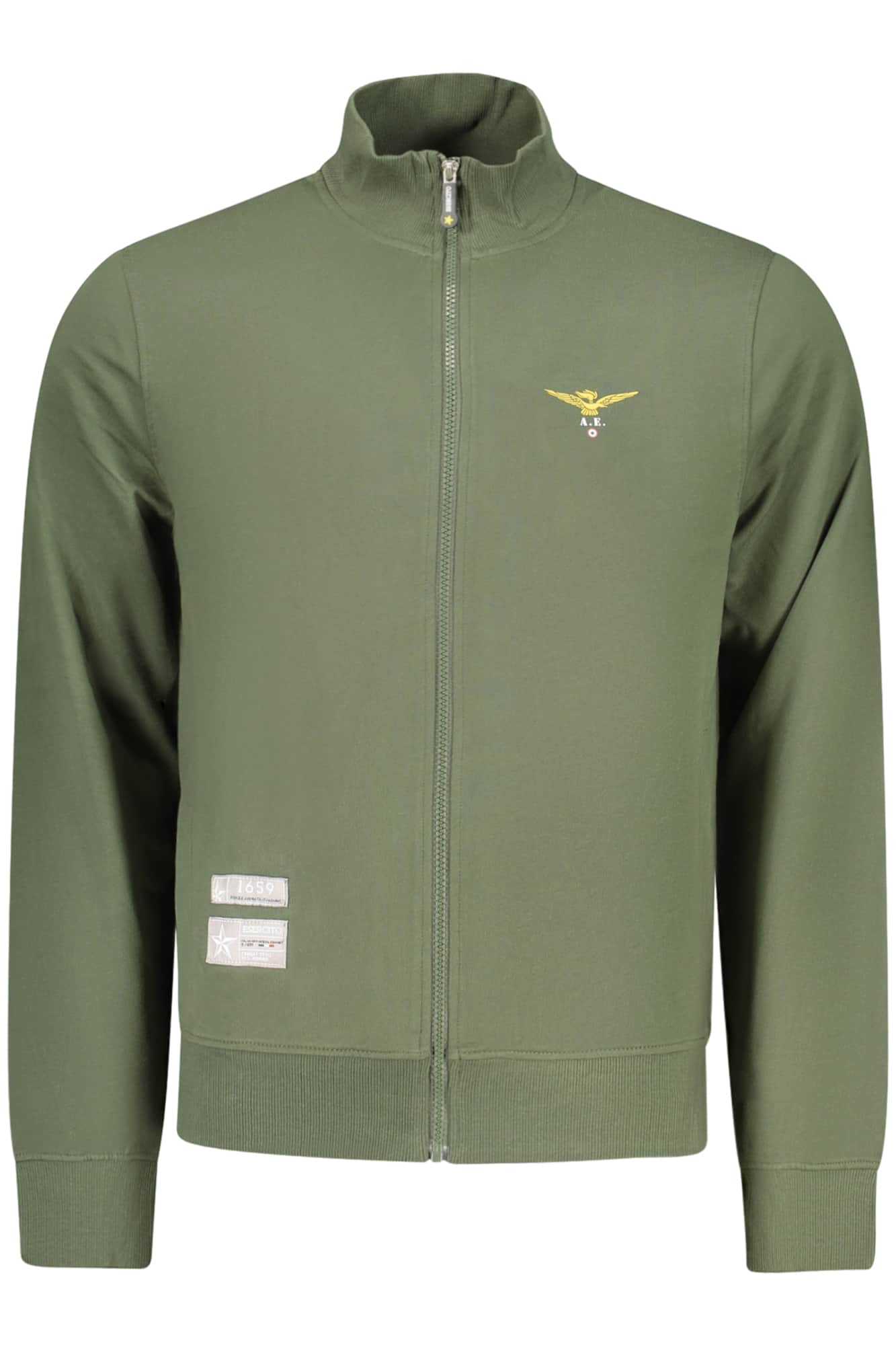 MILITARY ACADEMY HERREN SCHWARZ MIT REISSVERSCHLUSS SWEATSHIRT
